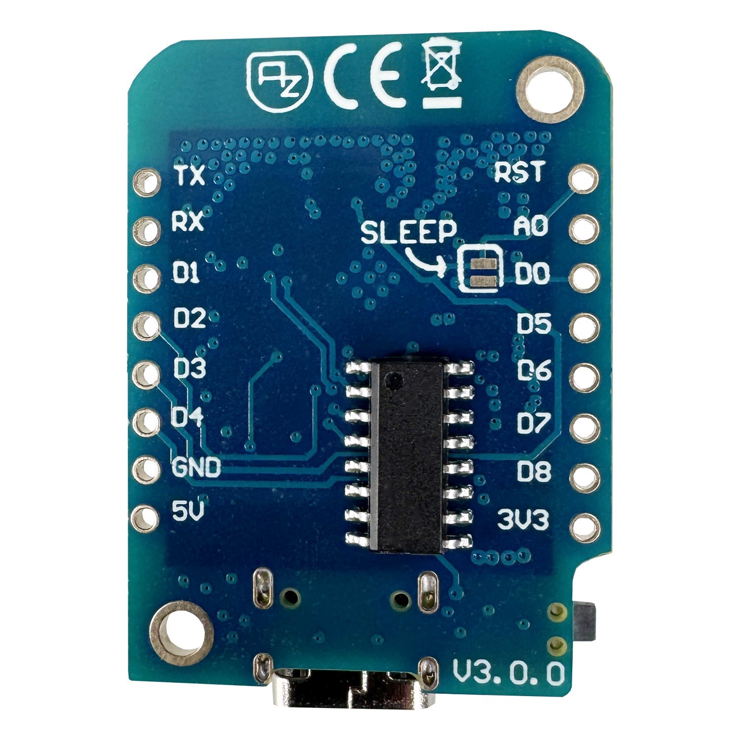 D1 Mini V3 NodeMCU mit ESP8266 - 12F WLAN Modul mit USB - C Anschluss kompatibel mit Arduino - AZ - Delivery