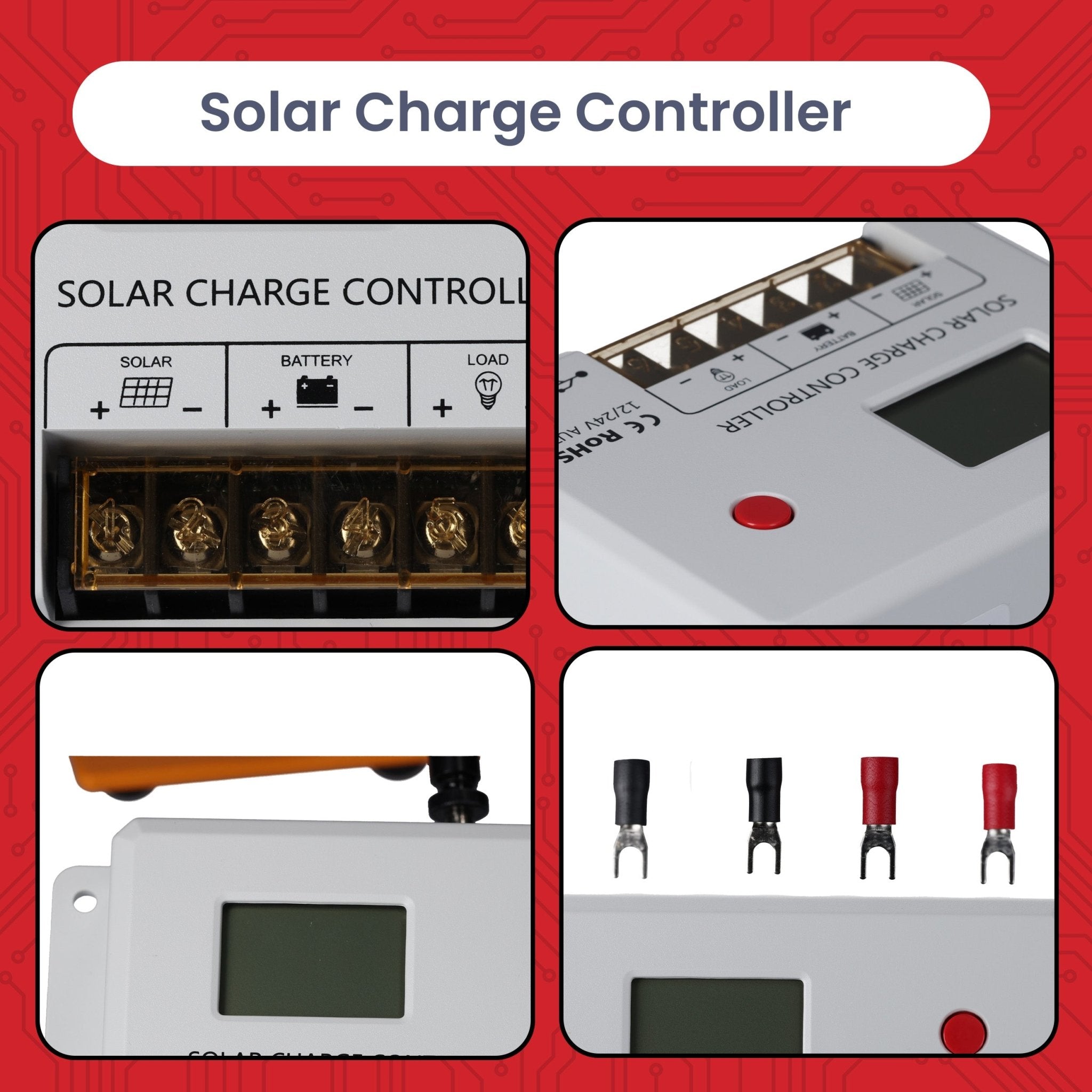 MIT - HC2420 PWM Solar Ladegerät 12V/24V, 20A Solarladeregler mit LCD, Dual USB, Kurzschluss - und Verpolungsschutz, Solar Charge Controller für LiFePO4, Gel & AGM Batterien - AZ - Delivery