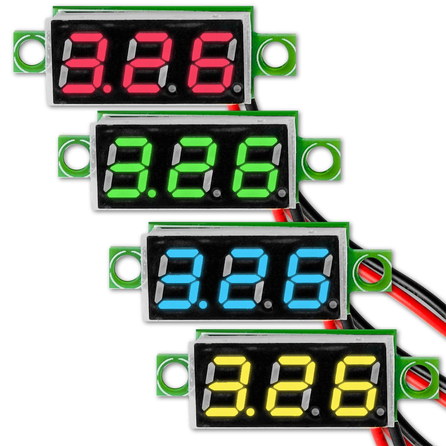 0,28 Zoll Mini Digital Voltmeter Spannungsmesser mit 7-Segment Anzeige 2,5V - 30V