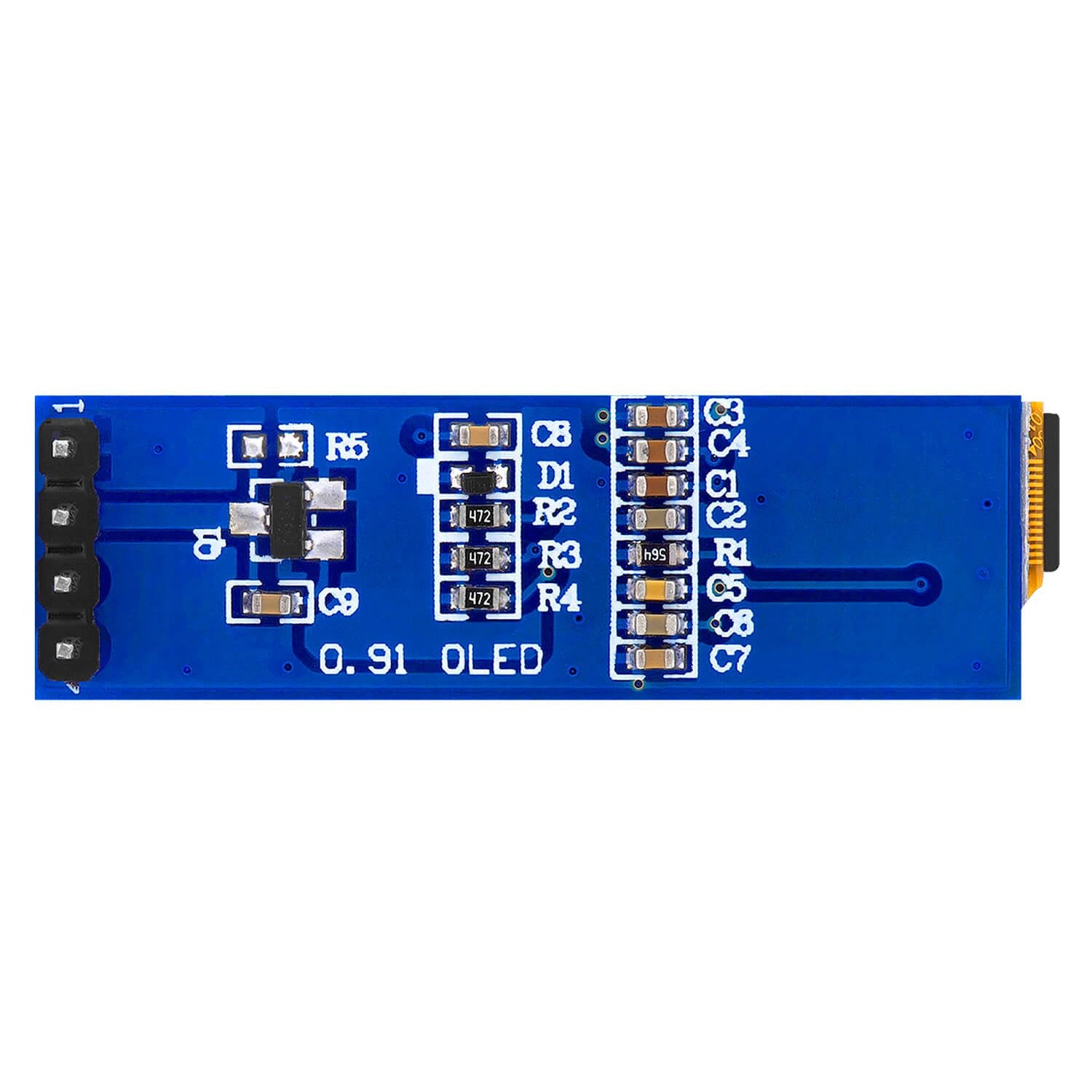 0,91 Zoll OLED I2C Display 128 x 32 Pixel SSD1306 kompatibel mit Arduino und Raspberry Pi