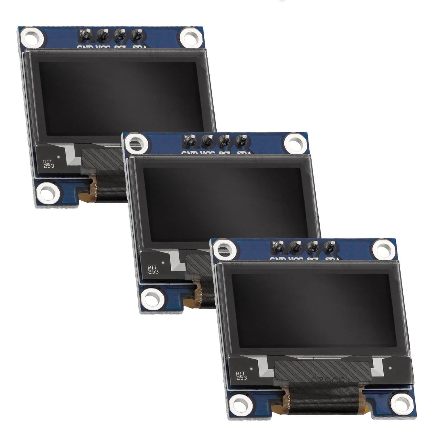0,96 Zoll OLED SSD1306 Display I2C 128 x 64 Pixel kompatibel mit Arduino und Raspberry Pi