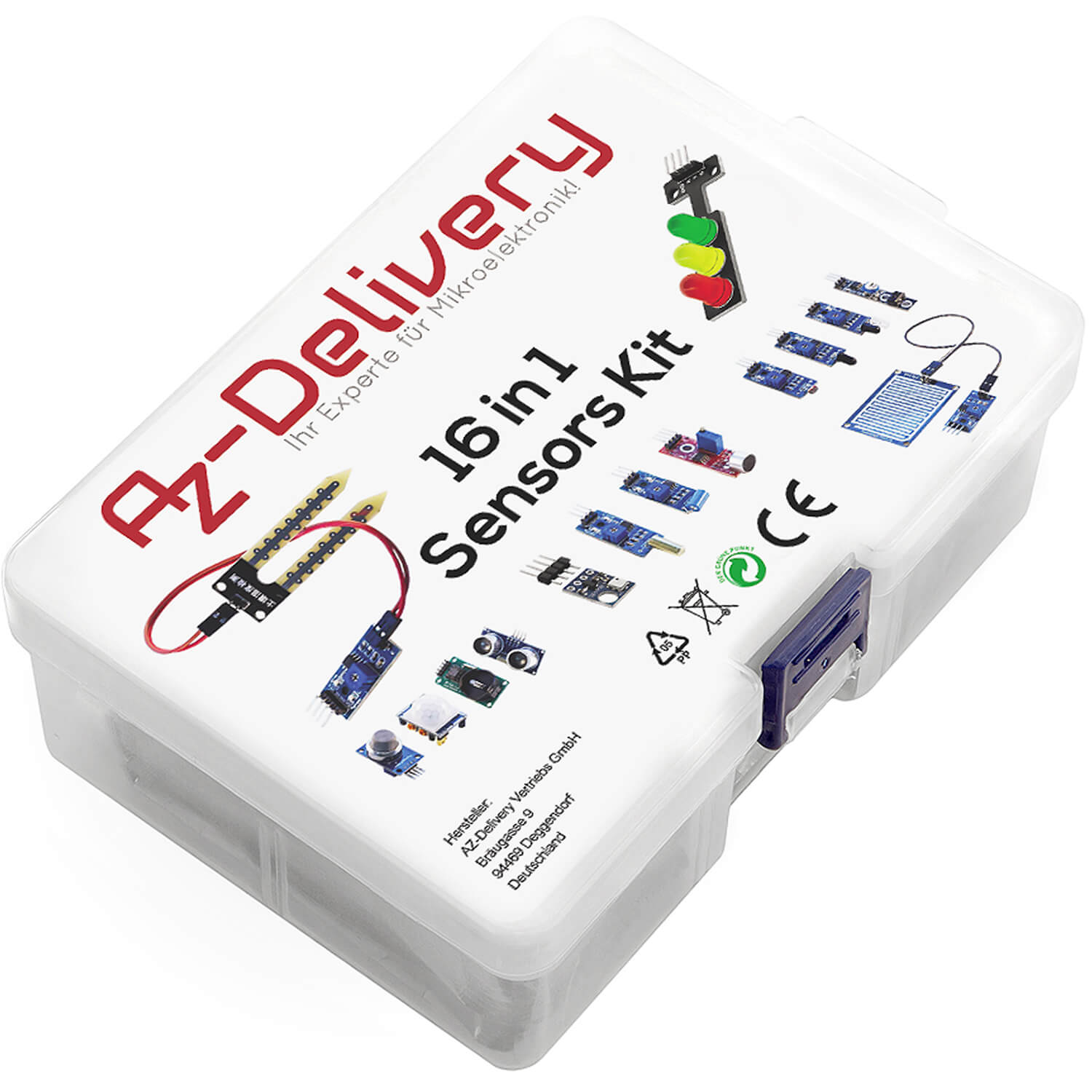 16 in 1 Kit Zubehörset mit Sensoren und Modulen für Raspberry Pi kompatibel mit Arduino