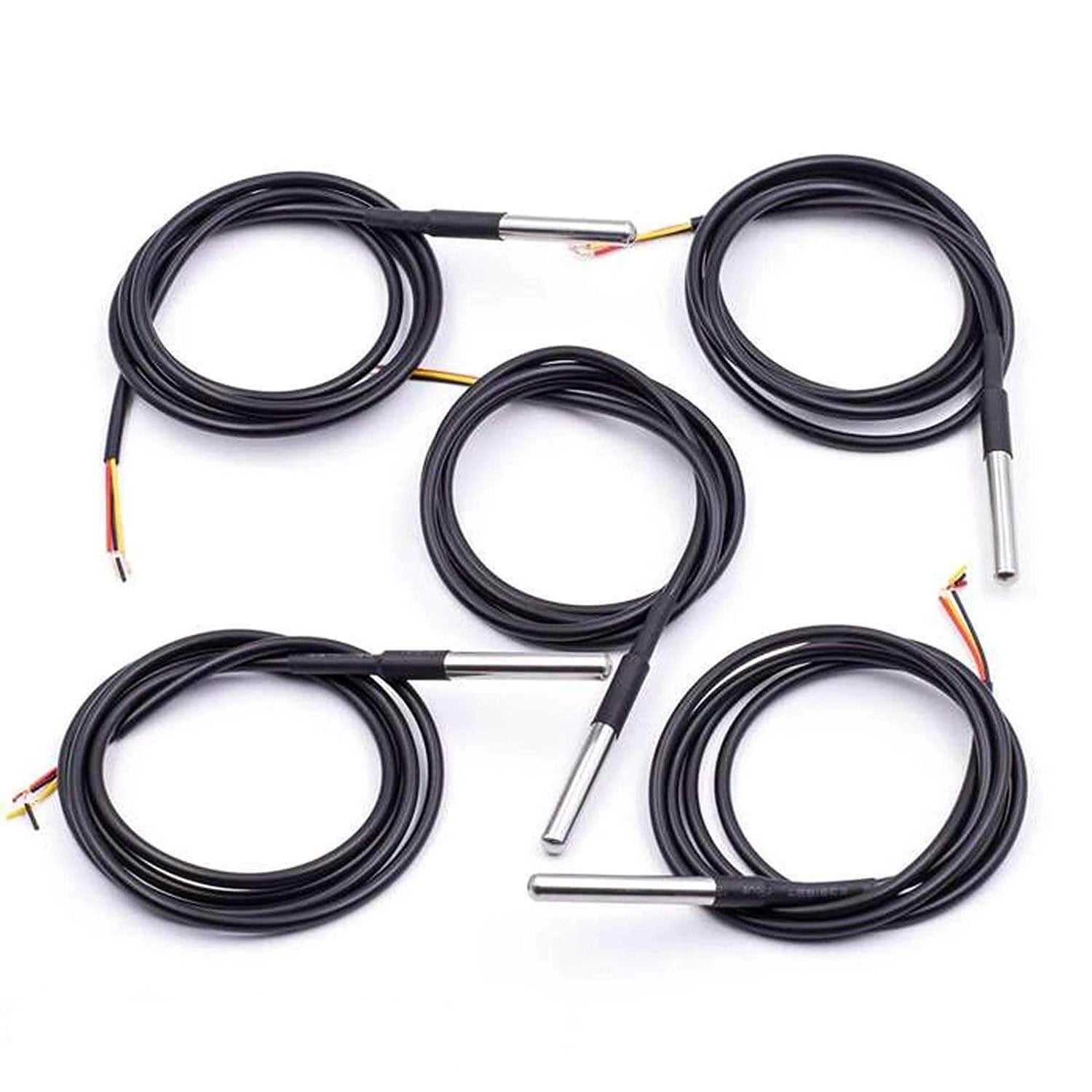 1m Kabel DS18B20 digitaler Edelstahl Temperatursensor Temperaturfühler, wasserdicht kompatibel mit Arduino und Raspberry Pi