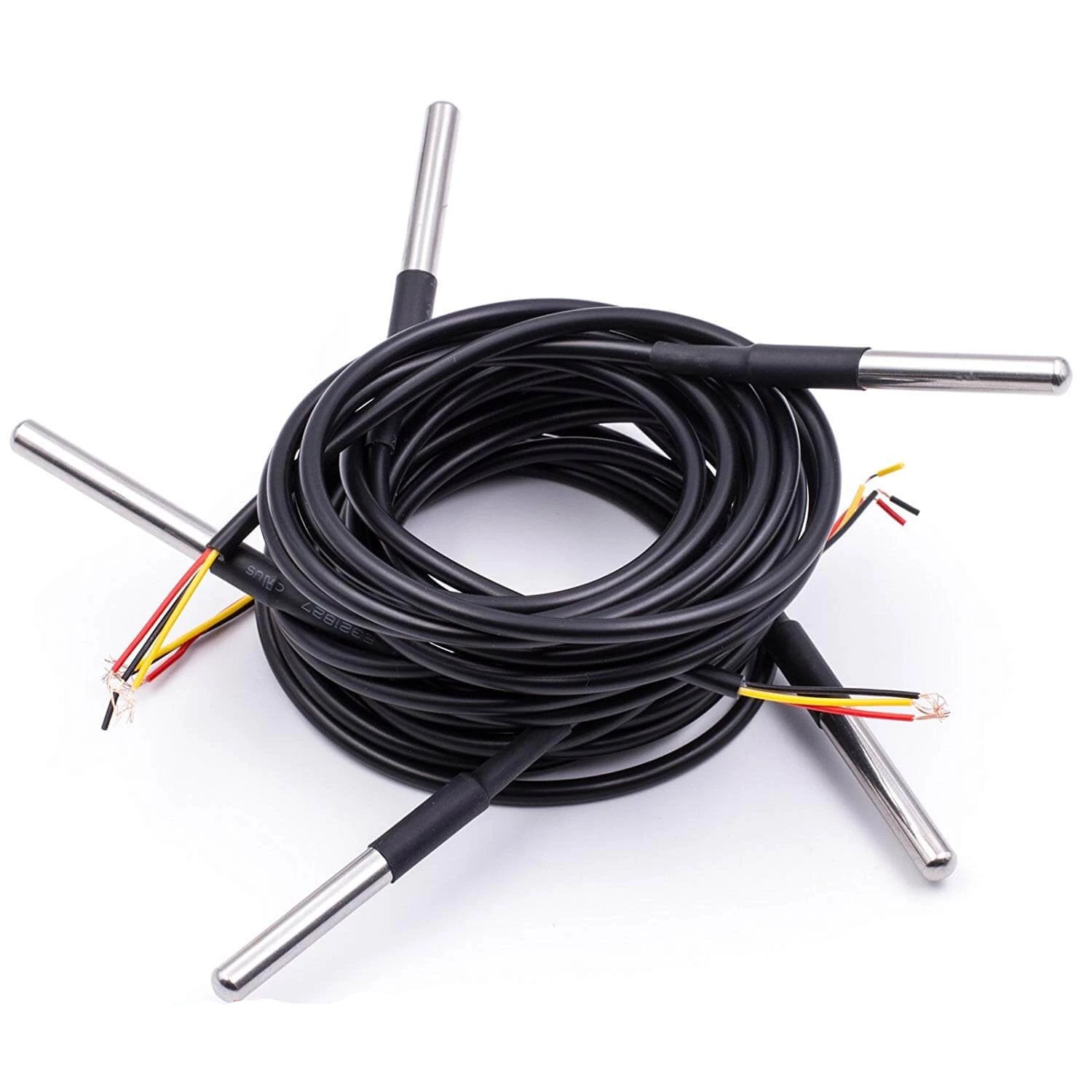 1m Kabel DS18B20 digitaler Edelstahl Temperatursensor Temperaturfühler, wasserdicht kompatibel mit Arduino und Raspberry Pi