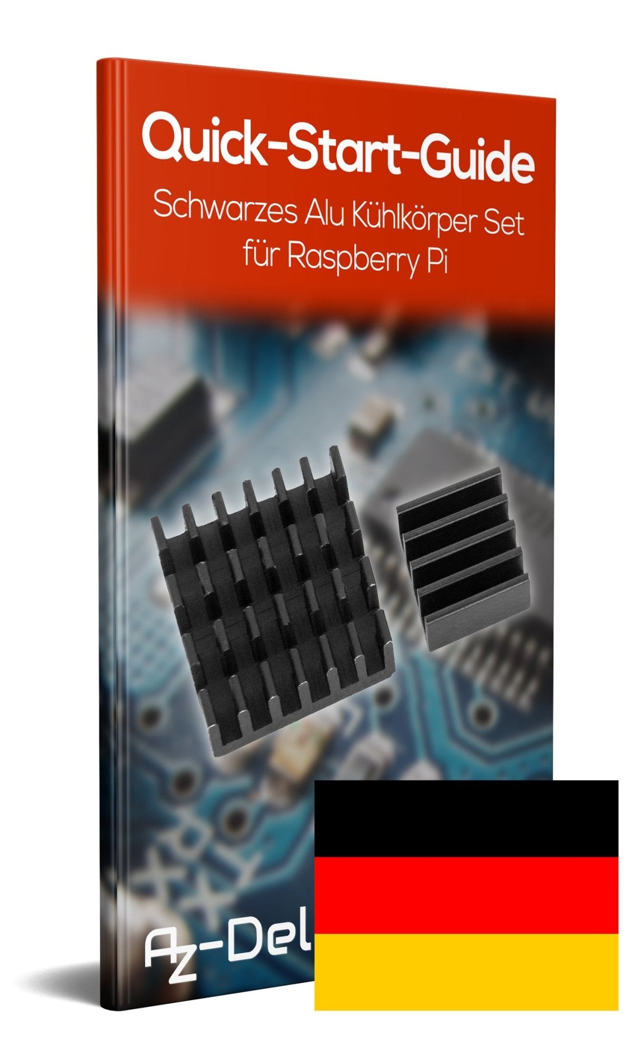 2er Set schwarze Alu Kühlkörper passiv für Raspberry Pi 3 mit wärmeleitender Spezialklebefolie