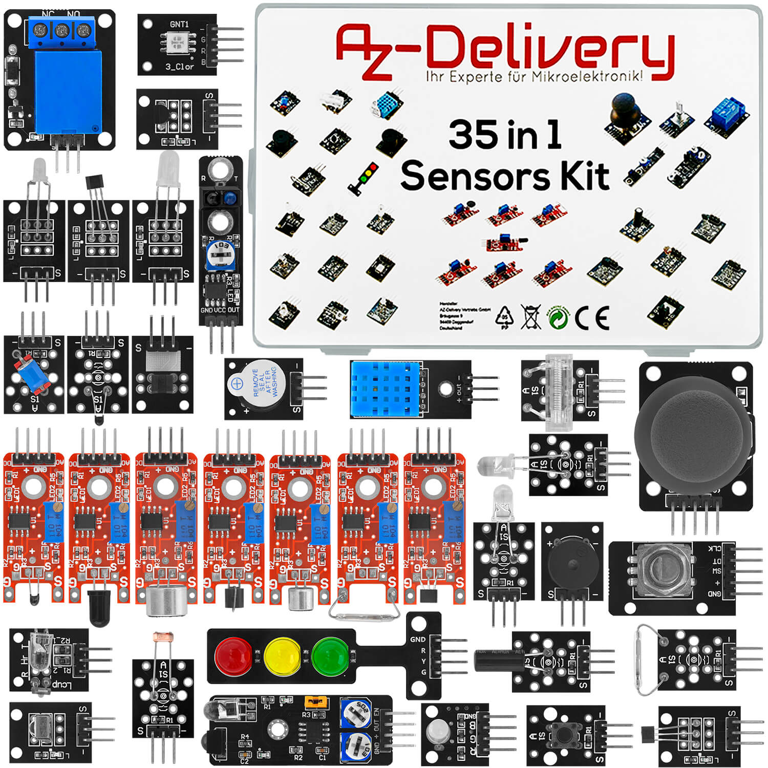 35 in 1 Kit Sensore e Kit Accessorio compatibile con Arduino e Raspberry Pi