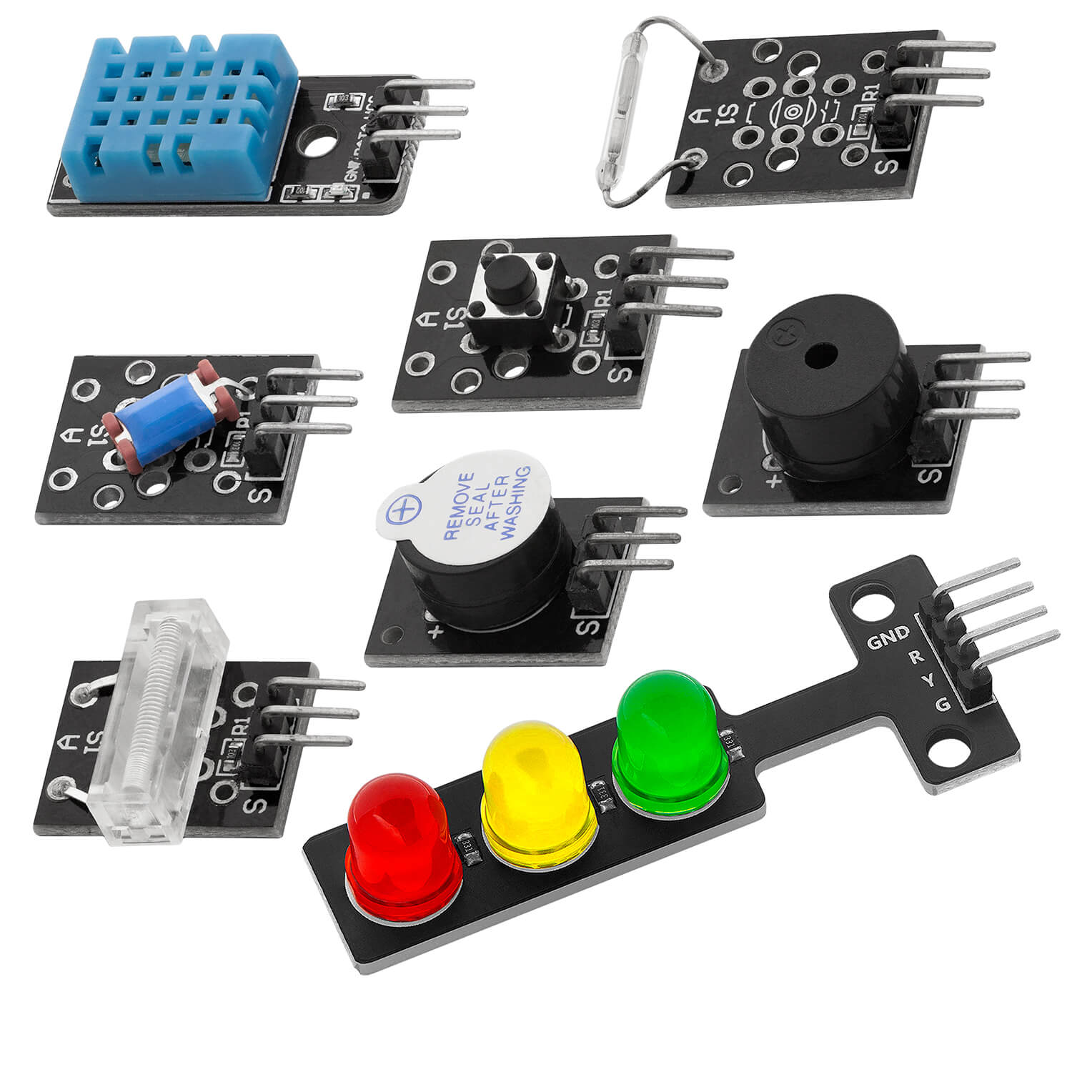 Kit de module de capteur 35 en 1 et kit d'accessoires compatible avec Arduino et Raspberry Pi
