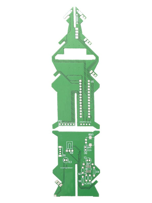 3D DIY Weihnachtsbaum Löt-Set: Bunte LED Elektronik Bausatz, 7 Farben, STEM PCB-Platine - AZ-Delivery