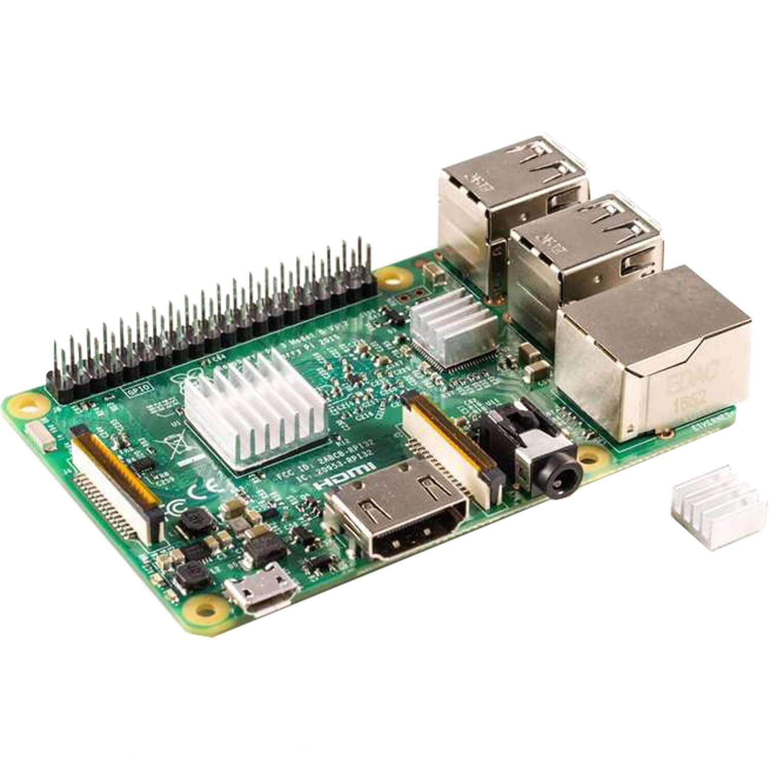 3er Set passive Alu Kühlkörper für Raspberry Pi A + B mit wärmeleitender Spezialklebefolie RaspberryPi Zubehör AZ-Delivery 