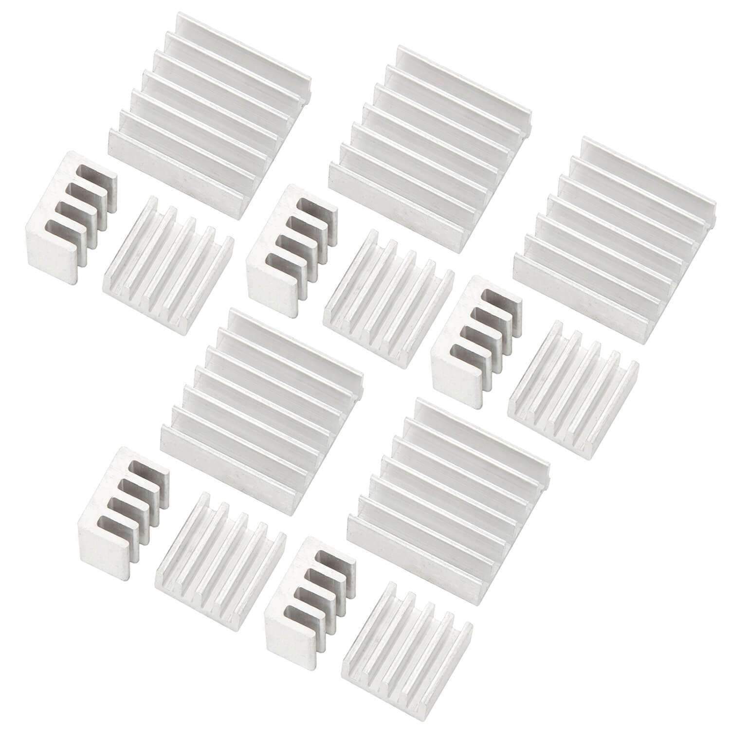 3er Set passive Alu Kühlkörper für Raspberry Pi A + B mit wärmeleitender Spezialklebefolie RaspberryPi Zubehör AZ-Delivery 5x Set 