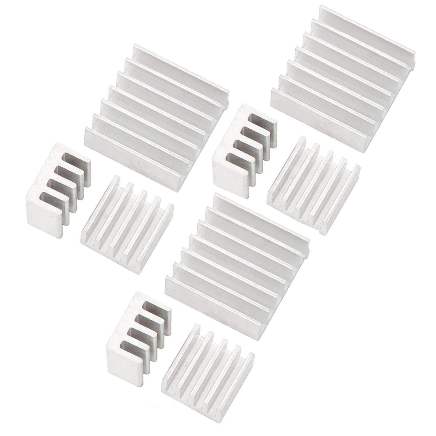 3er Set passive Alu Kühlkörper für Raspberry Pi A + B mit wärmeleitender Spezialklebefolie RaspberryPi Zubehör AZ-Delivery 3x Set 