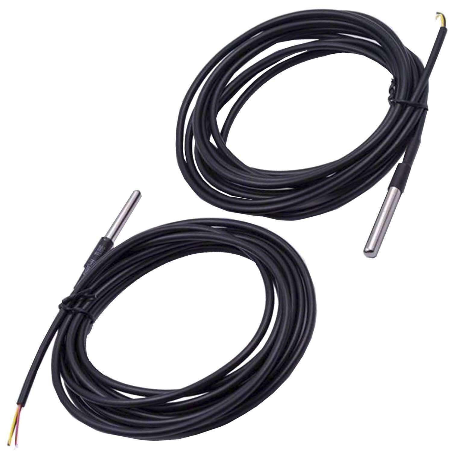 3M Kabel DS18B20 digitaler Edelstahl Temperatursensor Temperaturfühler, wasserdicht kompatibel mit Arduino und Raspberry Pi