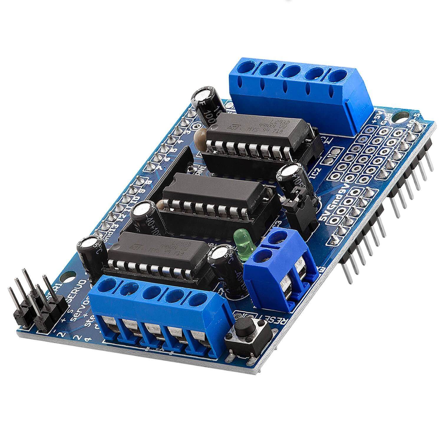 4-Kanal L293D Motortreiber Shield Schrittmotortreiber für Mega 2560 und UNO R3, Diecimila, Duemilanove kompatibel mit Arduino und Raspberry Pi