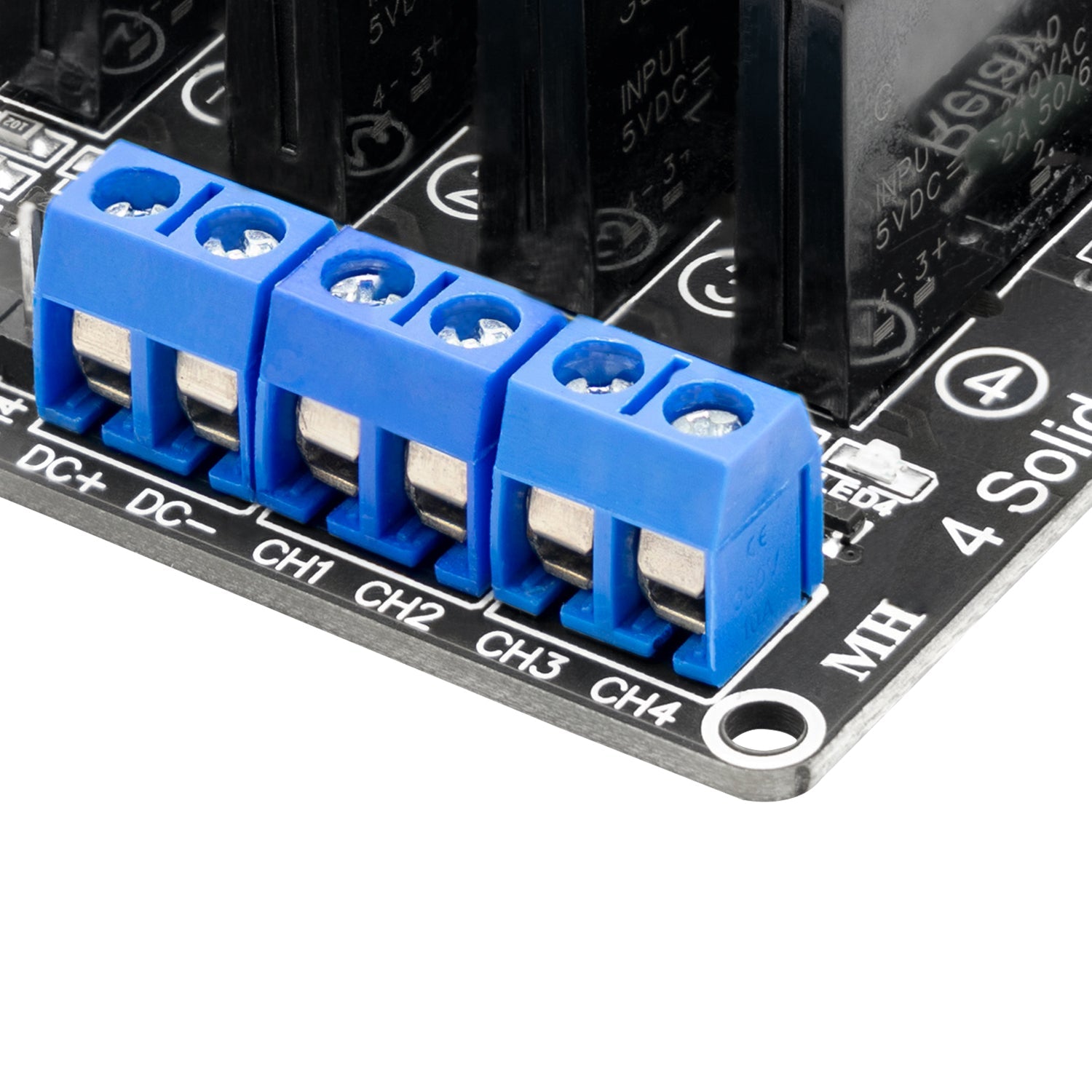 4 Kanaal Solid State Relais 5V DC Low Level Trigger Power Switch Compatibel met Arduino en Raspberry Pi