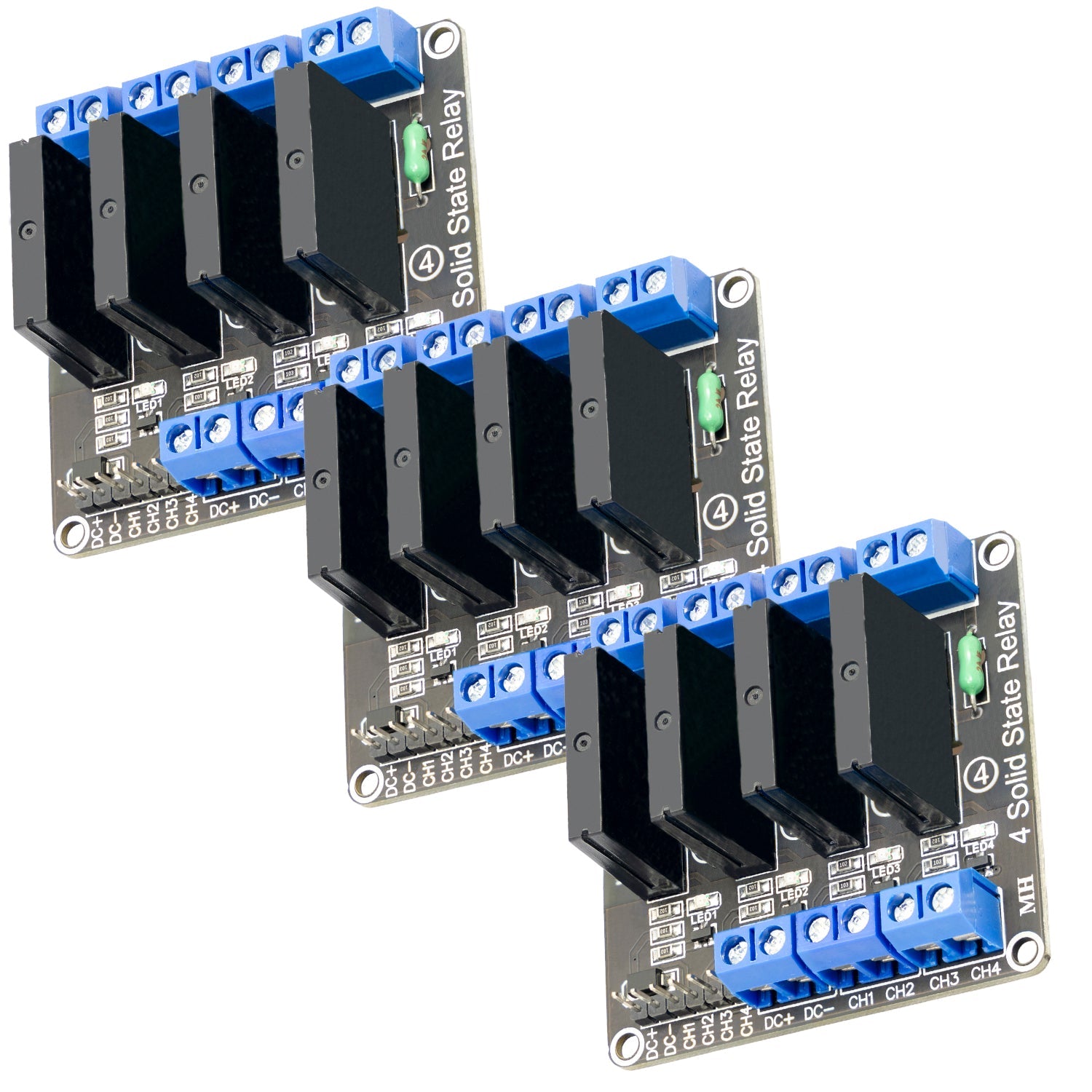 4 canaux Solid State Relais 5V DC Low Level Trigger Power Switch compatible avec Arduino et Raspberry Pi