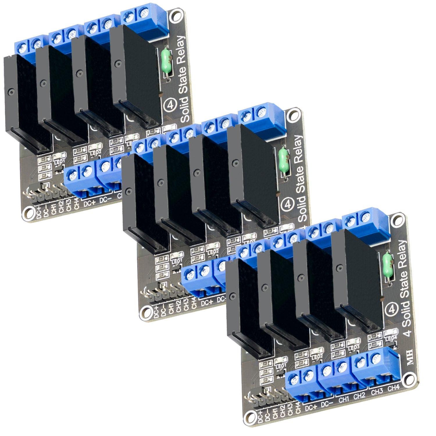 4 Kanaal Solid State Relais 5V DC Low Level Trigger Power Switch Compatibel met Arduino en Raspberry Pi