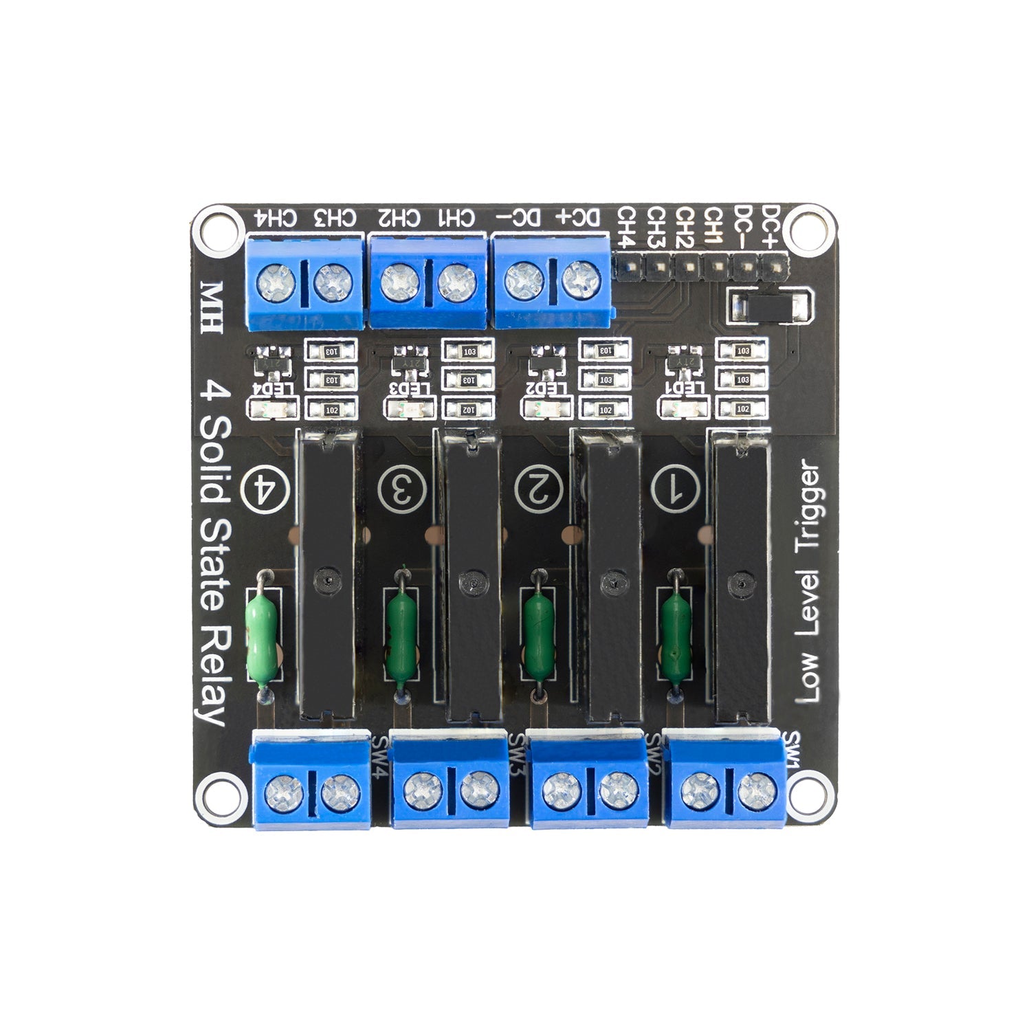 4 canaux Solid State Relais 5V DC Low Level Trigger Power Switch compatible avec Arduino et Raspberry Pi