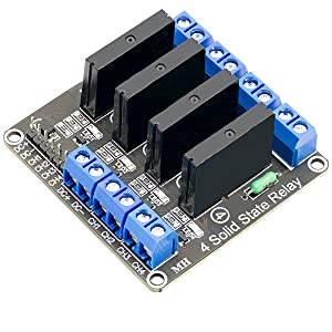 4 canaux Solid State Relais 5V DC Low Level Trigger Power Switch compatible avec Arduino et Raspberry Pi