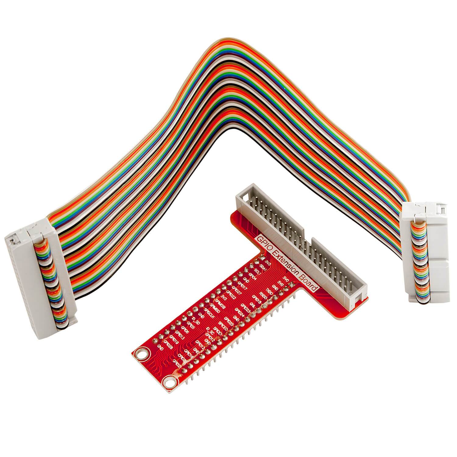 40 Pins GPIO Breakout Board und kompatibles Flachband Ribbon Kabel für Raspberry Pi RaspberryPi Zubehör AZ-Delivery 1X Breakout 