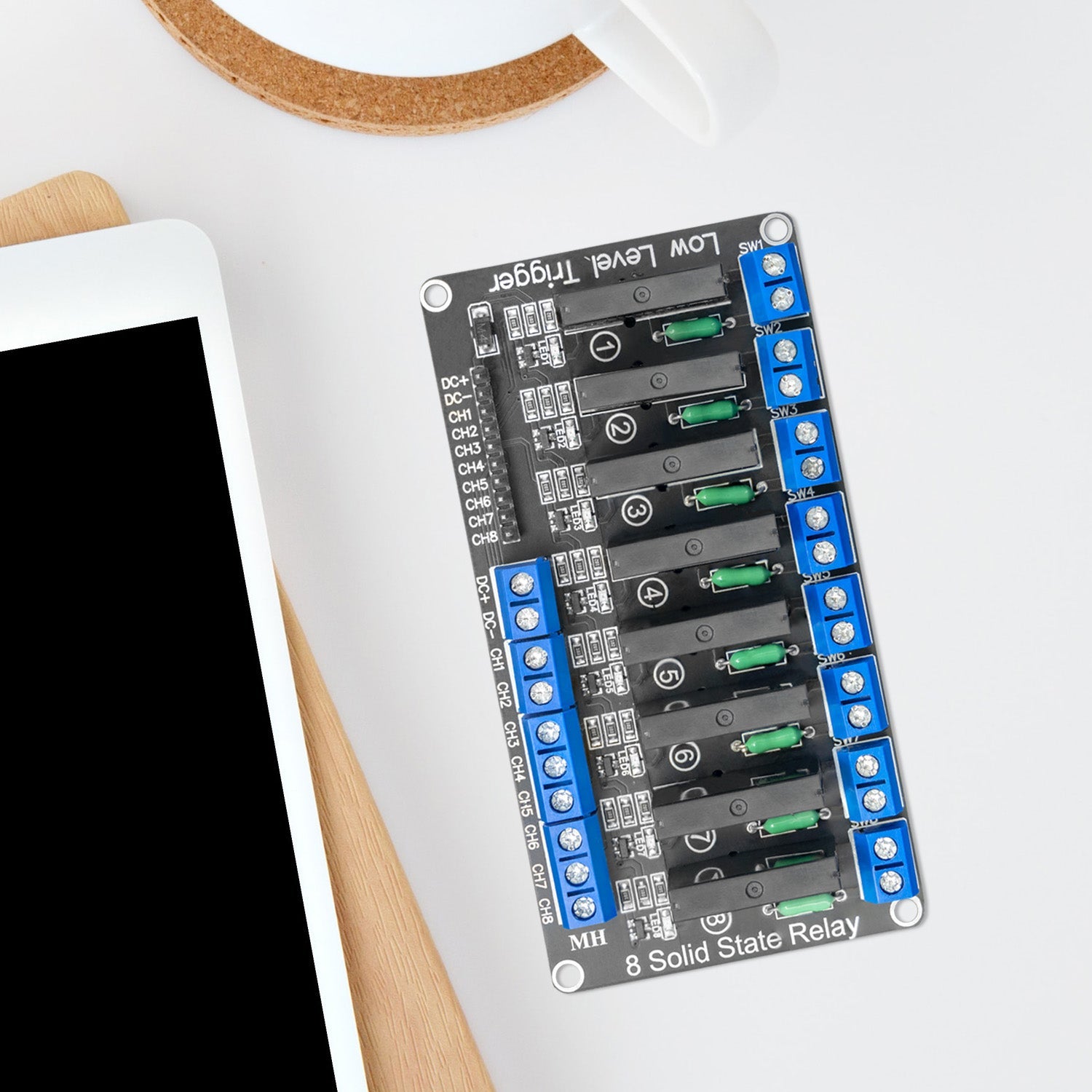 8 Kanaal Solid State Relais 5V DC Low Level Trigger Power Switch Compatibel met Arduino en Raspberry Pi