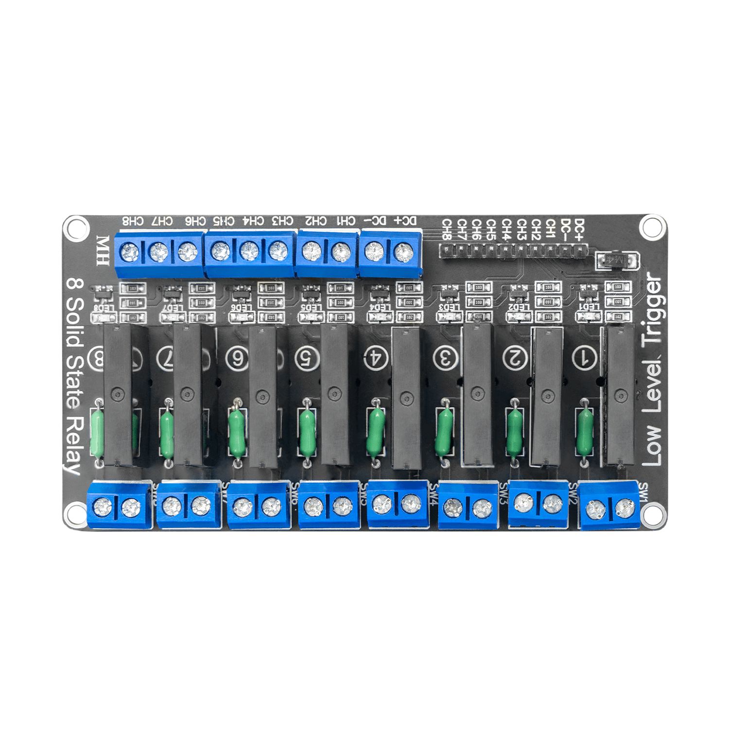 8 Kanaal Solid State Relais 5V DC Low Level Trigger Power Switch Compatibel met Arduino en Raspberry Pi