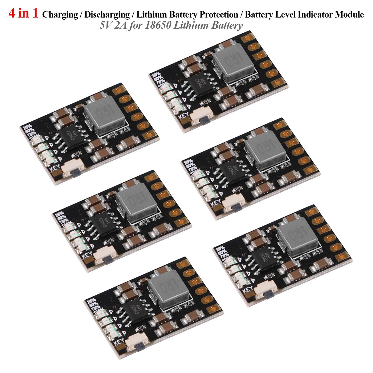 Akku-Ladeplatine integriertes Modul DIY PCB Board 5V (6 Stück) - AZ-Delivery