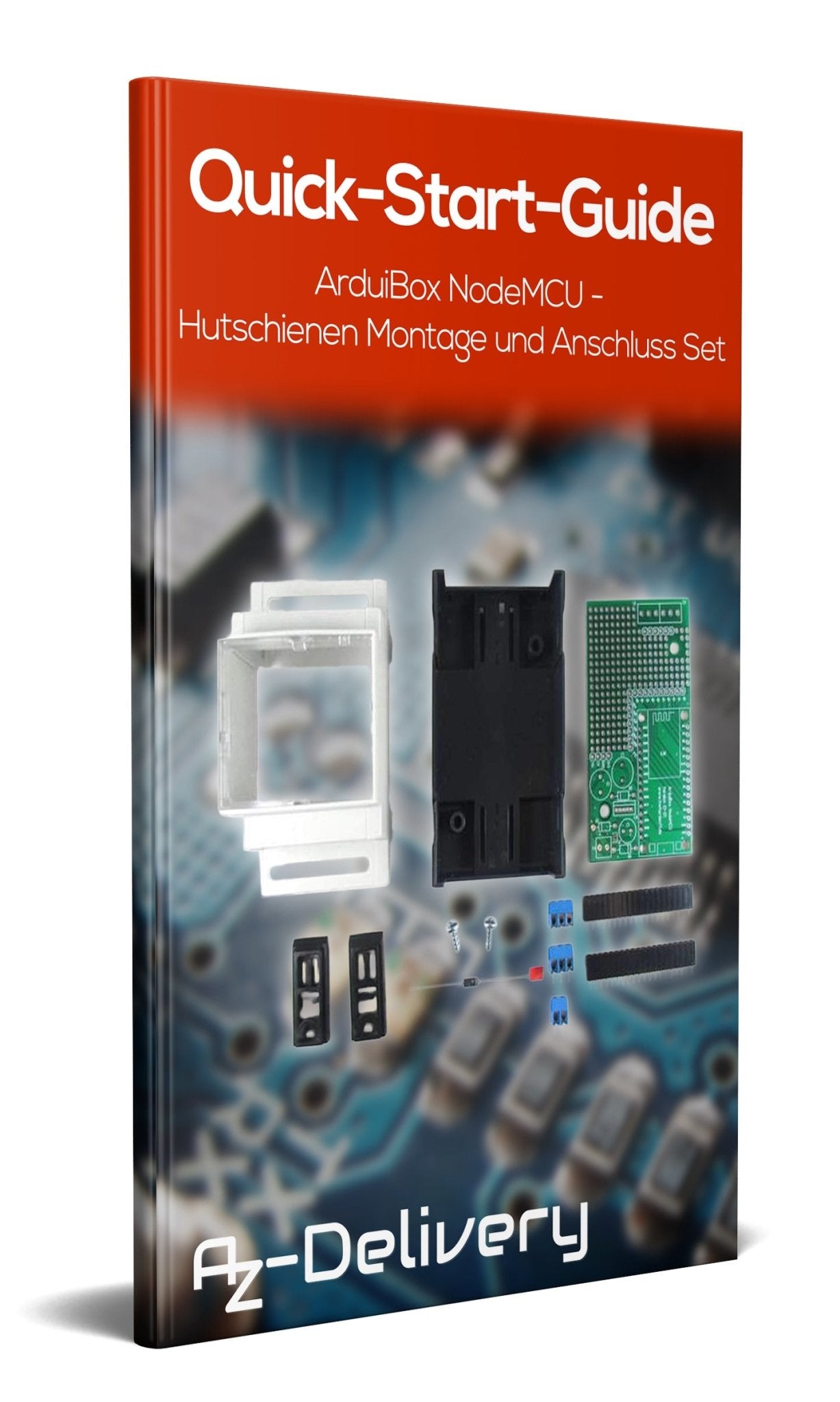 ArduiBox NodeMCU - Hutschienen Montage- und Anschluss Set - AZ-Delivery