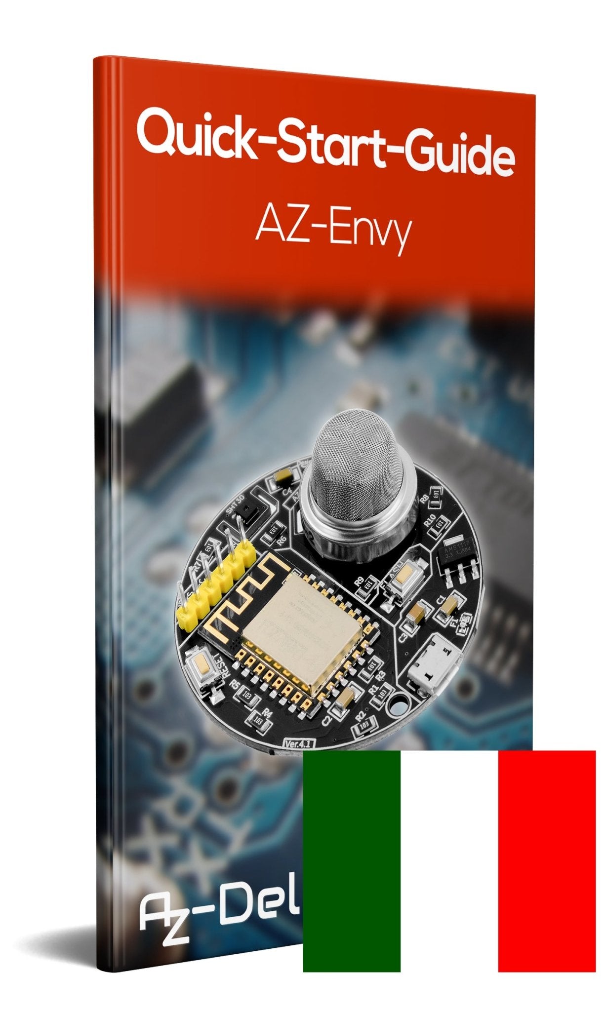 AZ-Envy Wlan ESP8266-12F Umwelt Entwicklungsboard mit Feuchtigkeits- und Luftqualitätssensor (MQ-2 und SHT30) - AZ-Delivery