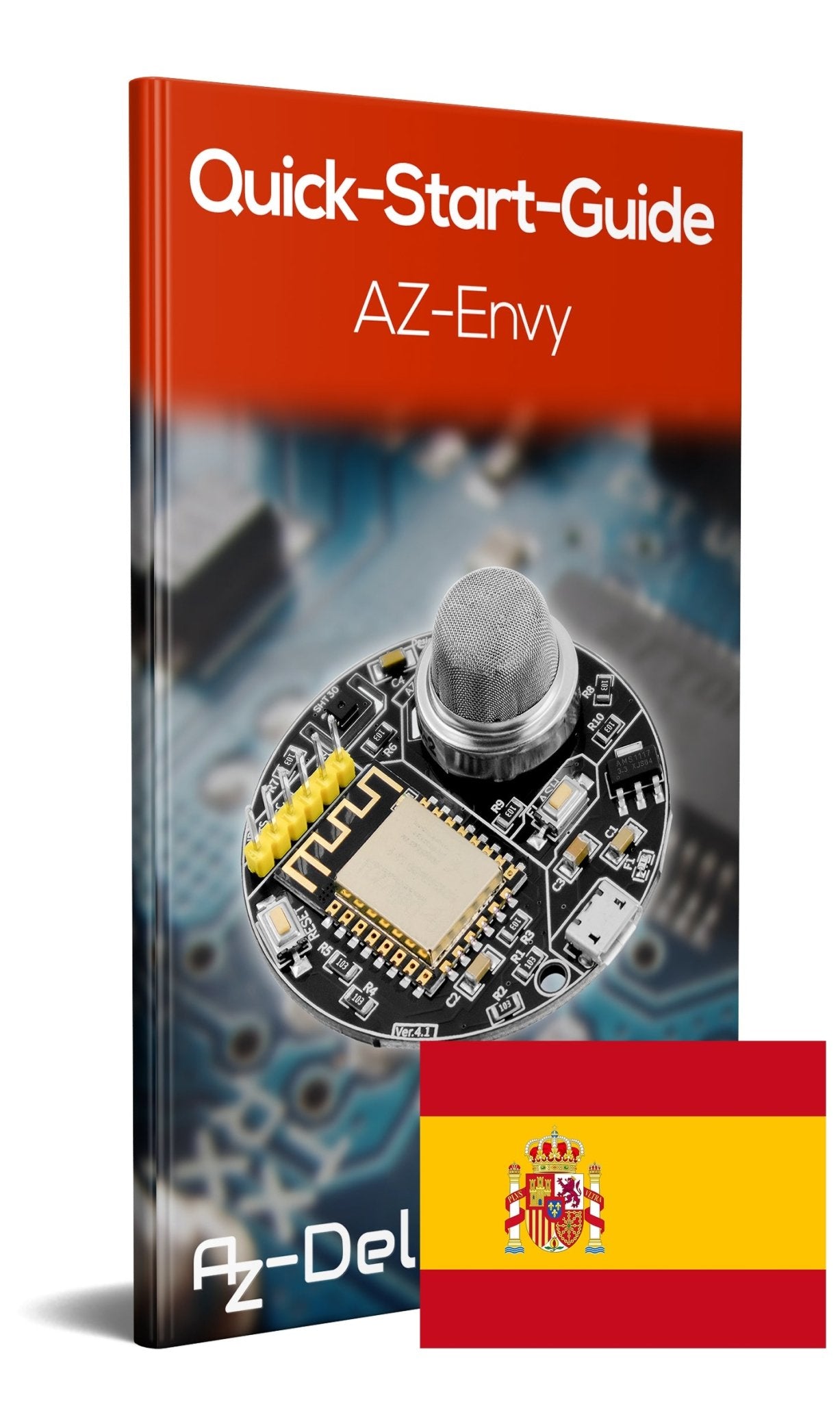 AZ-Envy Wlan ESP8266-12F Umwelt Entwicklungsboard mit Feuchtigkeits- und Luftqualitätssensor (MQ-2 und SHT30) - AZ-Delivery