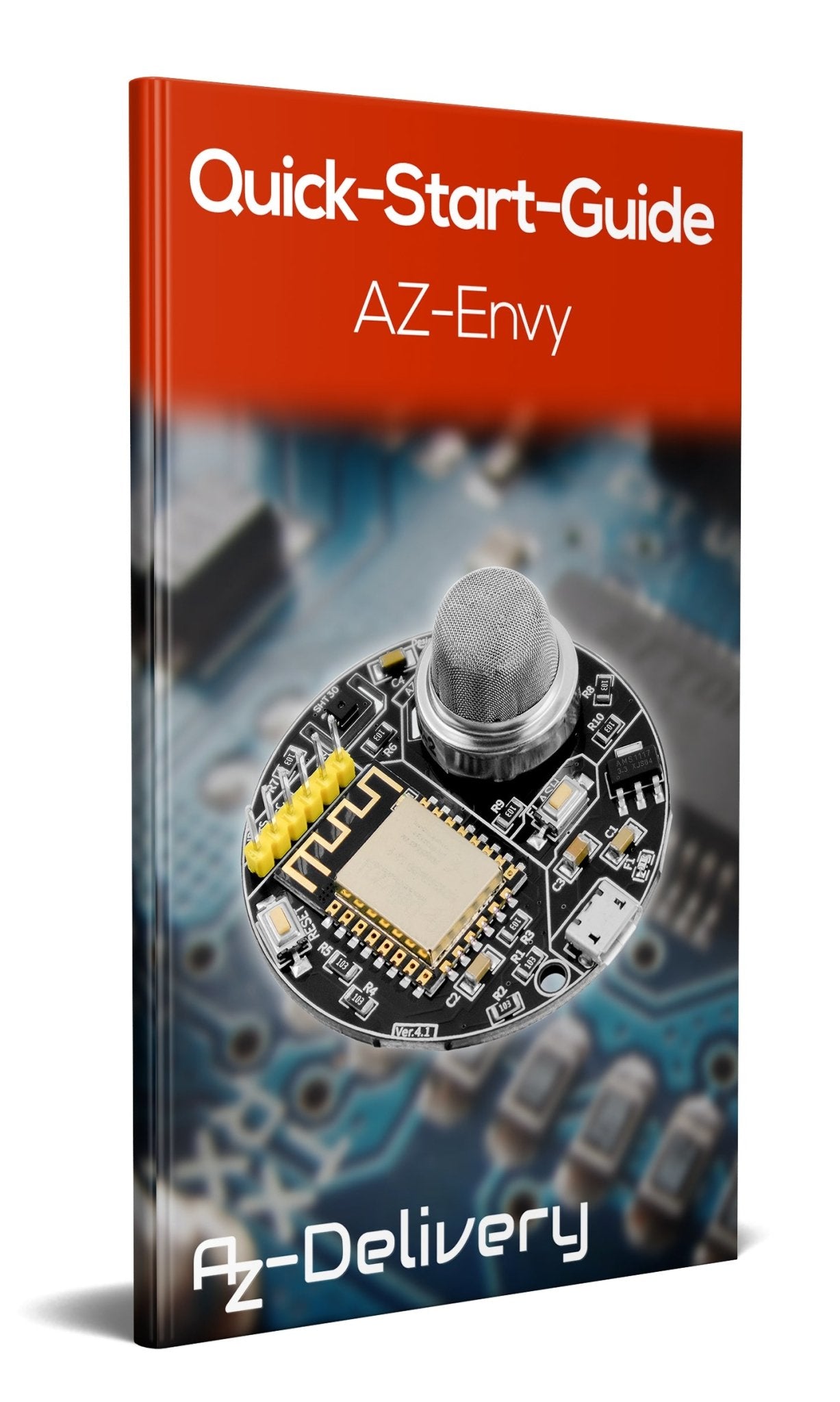 AZ-Envy Wlan ESP8266-12F Umwelt Entwicklungsboard mit Feuchtigkeits- und Luftqualitätssensor (MQ-2 und SHT30) - AZ-Delivery