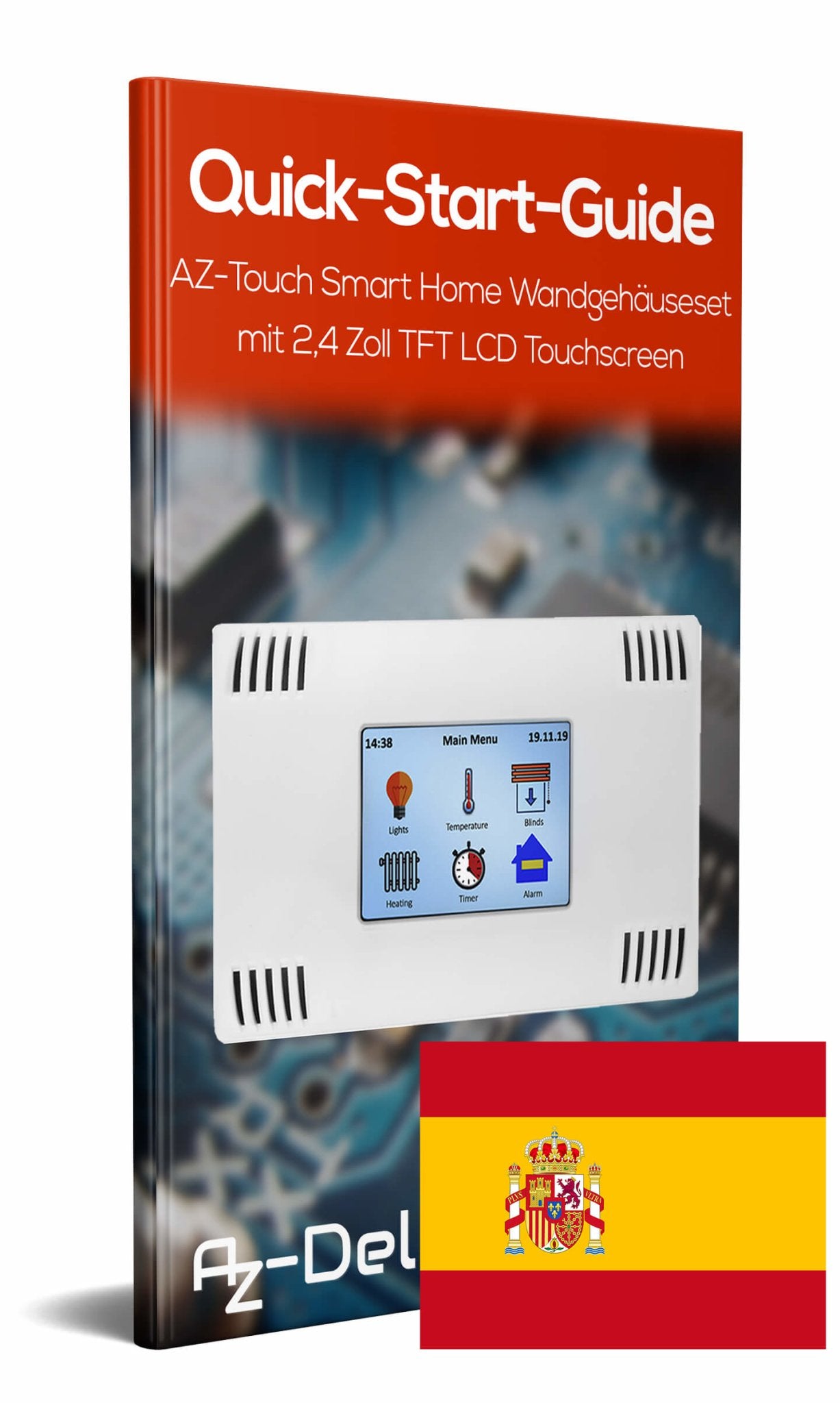 AZ-Touch MOD Wandgehäuseset mit 2,4 Zoll Touchscreen für ESP8266 und ESP32 - AZ-Delivery