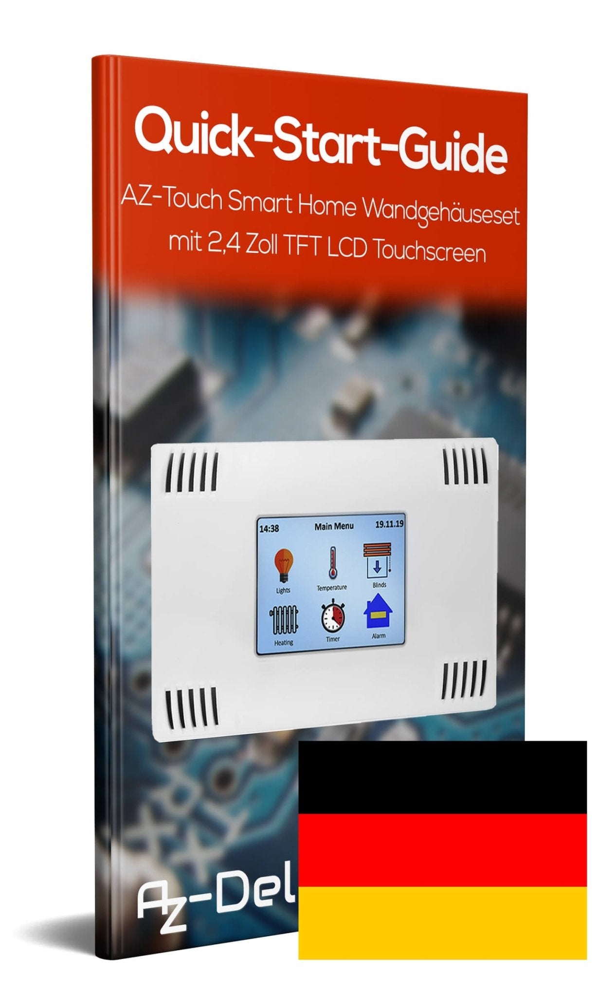 AZ-Touch MOD Wandgehäuseset mit 2,4 Zoll Touchscreen für ESP8266 und ESP32 - AZ-Delivery
