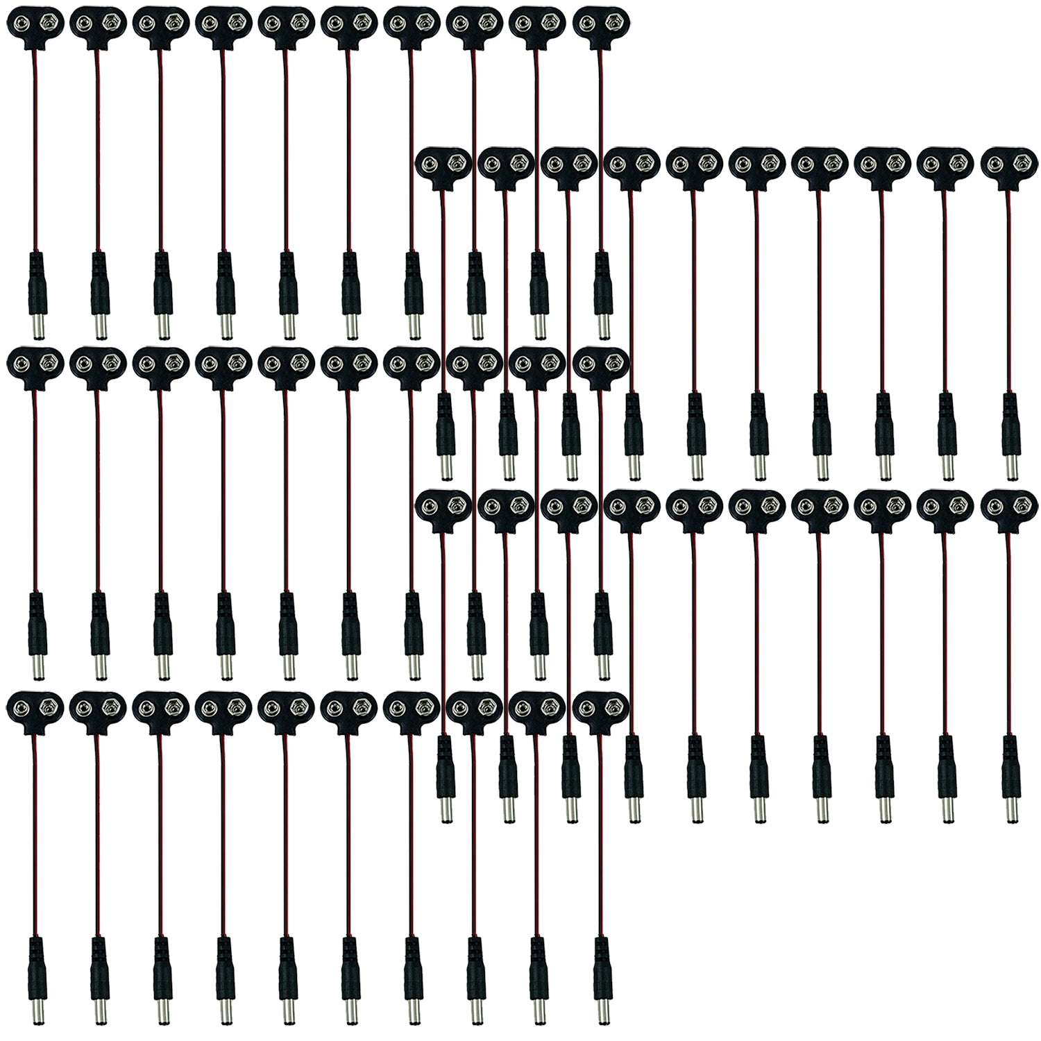 Batterieclip 9-Volt I-Typ Clip Snap mit 15cm Anschlusskabel für 9V Block Batterie Akku - AZ-Delivery