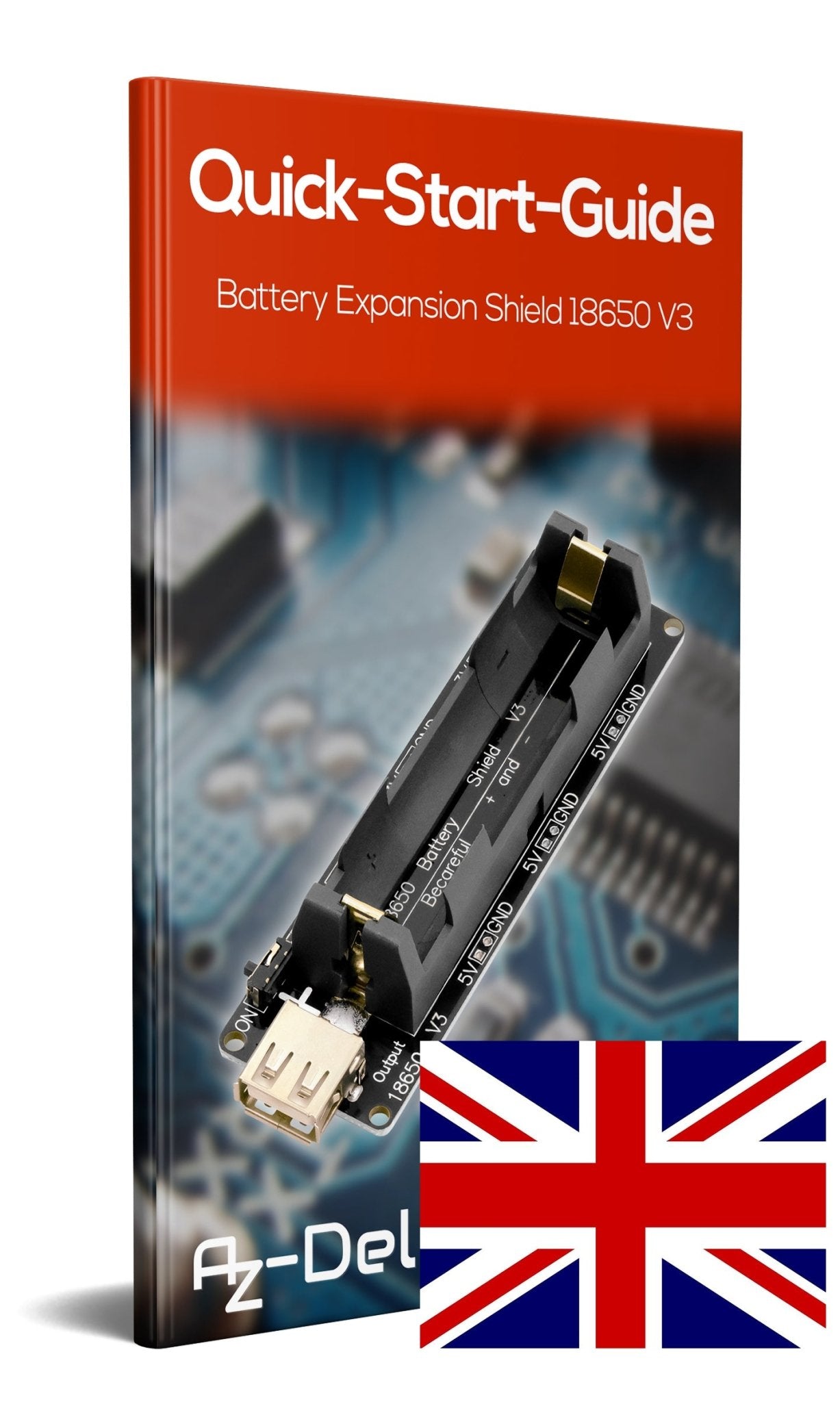 Battery Expansion Shield 18650 V3 inkl. USB Kabel - AZ-Delivery