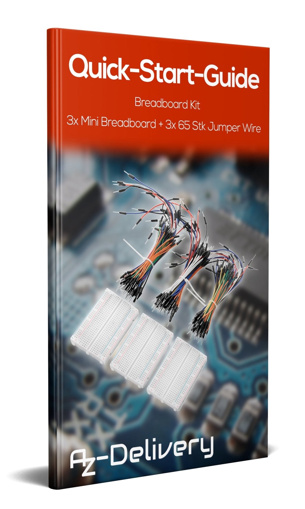 Breadboard Kit - 3 x 65Stk. Jumper Wire Kabel M2M und 3 x Mini Breadboard 400 Pins für Raspberry Pi - AZ-Delivery