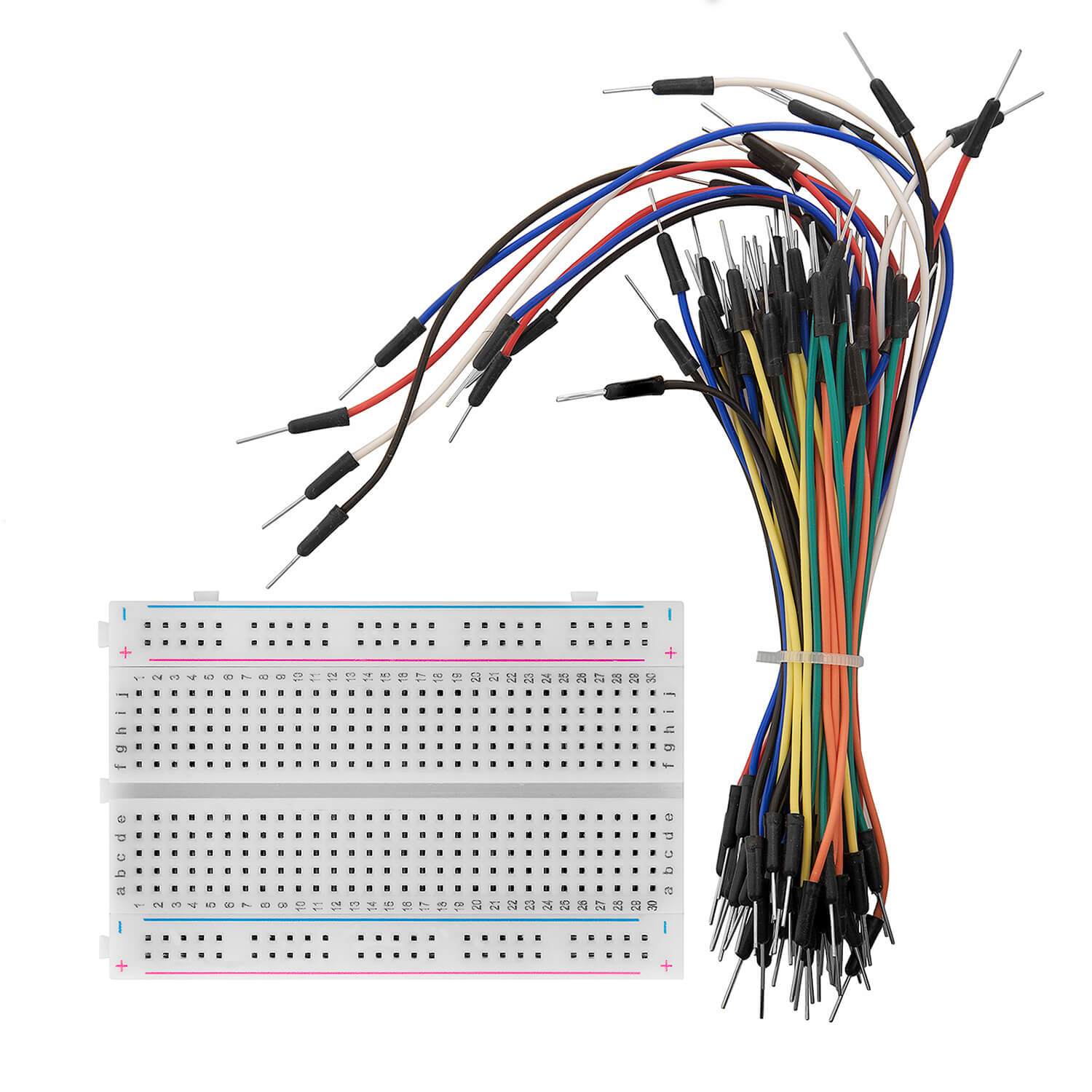 Breadboard Kit - 3 x 65Stk. Jumper Wire Kabel M2M und 3 x Mini Breadboard 400 Pins kompatibel mit Arduino und Raspberry Pi - AZ-Delivery