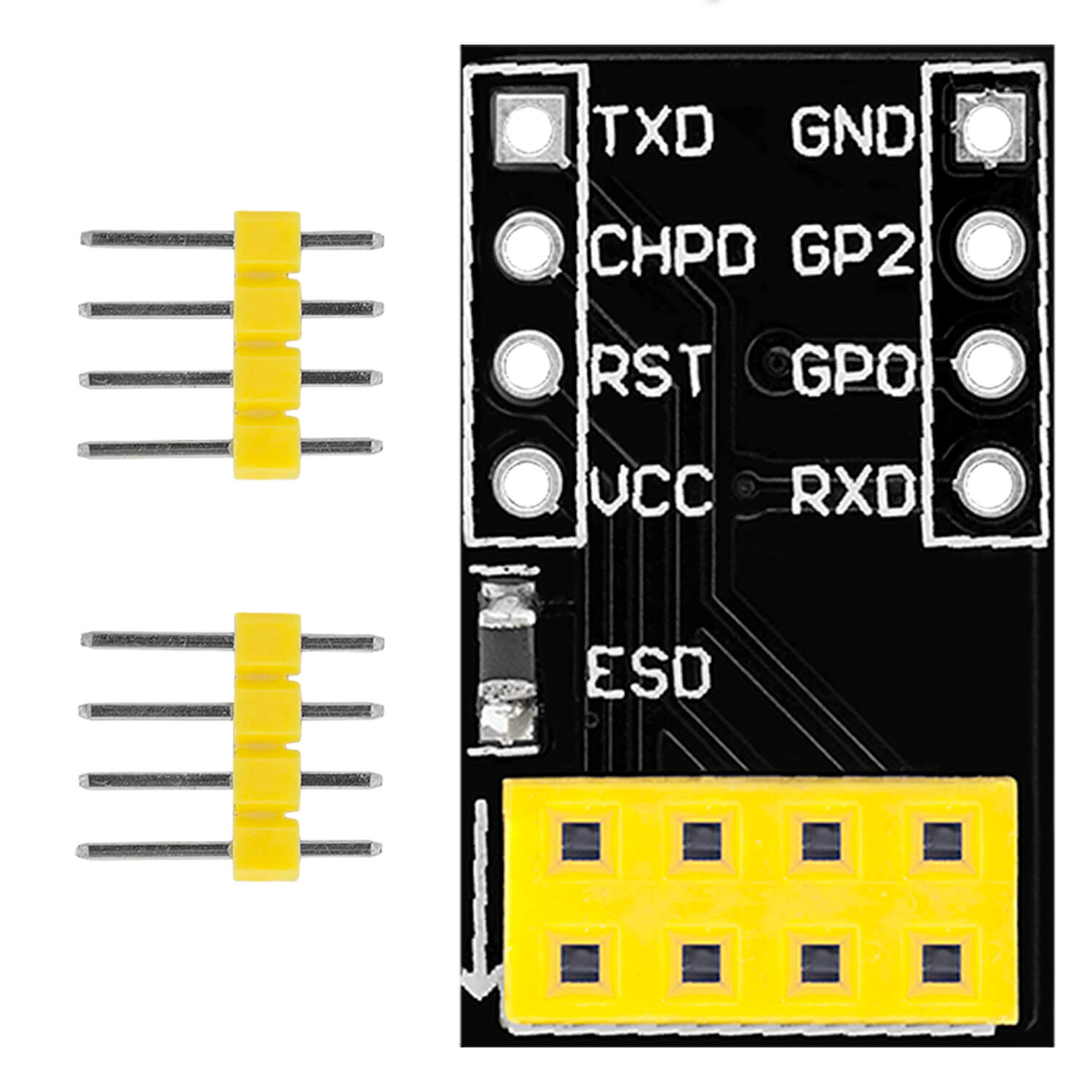 Breadboardadapter für ESP-01S Breadboard-zu-ESP8266 01S Serial Wireless Wifi Module - AZ-Delivery