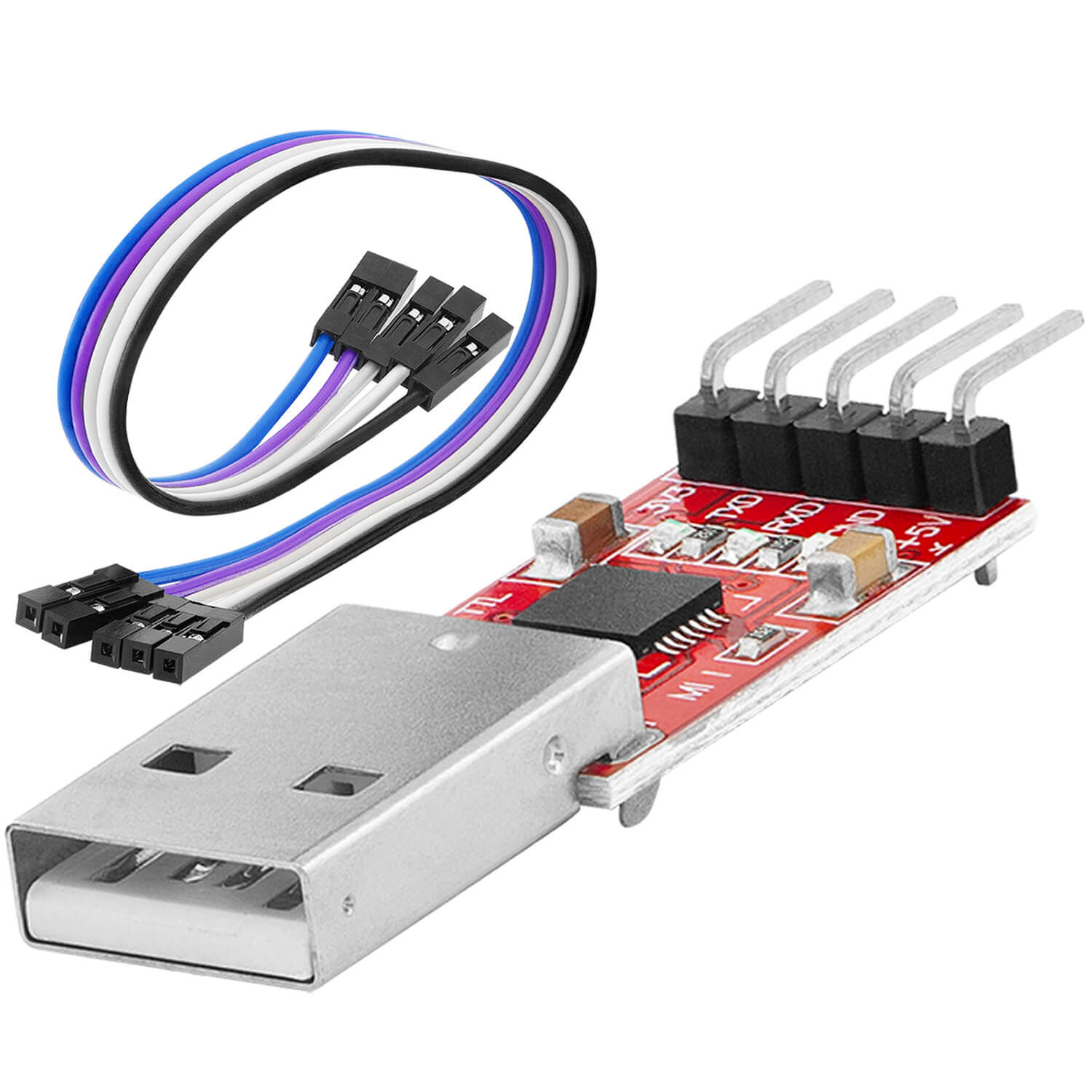 CP2102 USB zu TTL Konverter HW-598 für 3,3V und 5V mit Jumper Kabel - AZ-Delivery