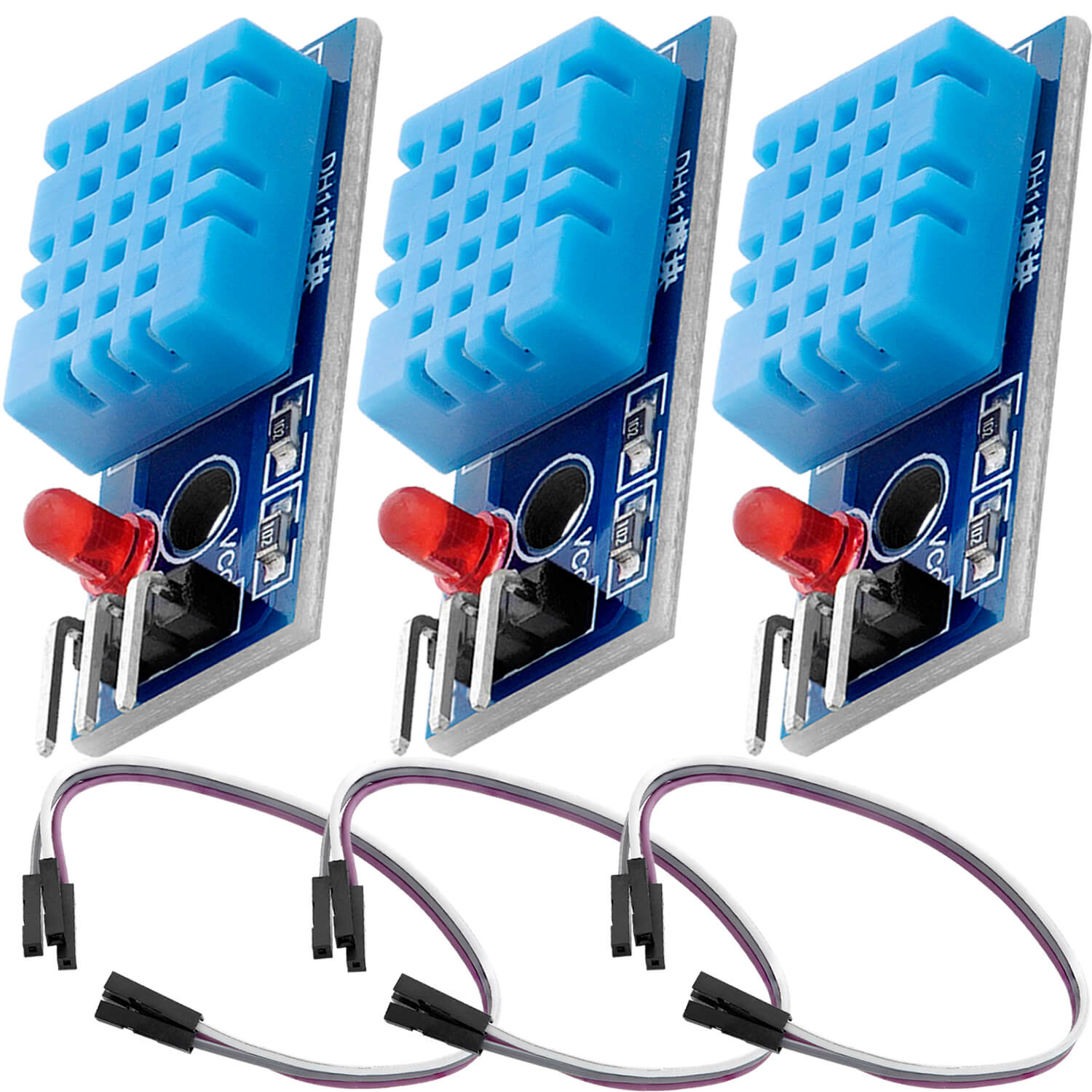 DHT11 Breakout Modul mit Platine und Kabel Temperatursensor und Luftfeuchtigkeitssensor kompatibel mit Arduino und Raspberry Pi - AZ-Delivery