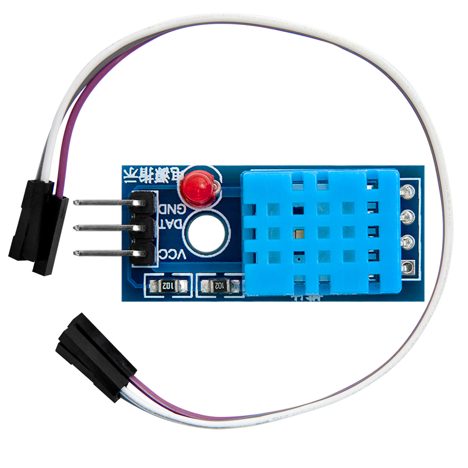 DHT11 Breakout Modul mit Platine und Kabel Temperatursensor und Luftfeuchtigkeitssensor kompatibel mit Arduino und Raspberry Pi - AZ-Delivery