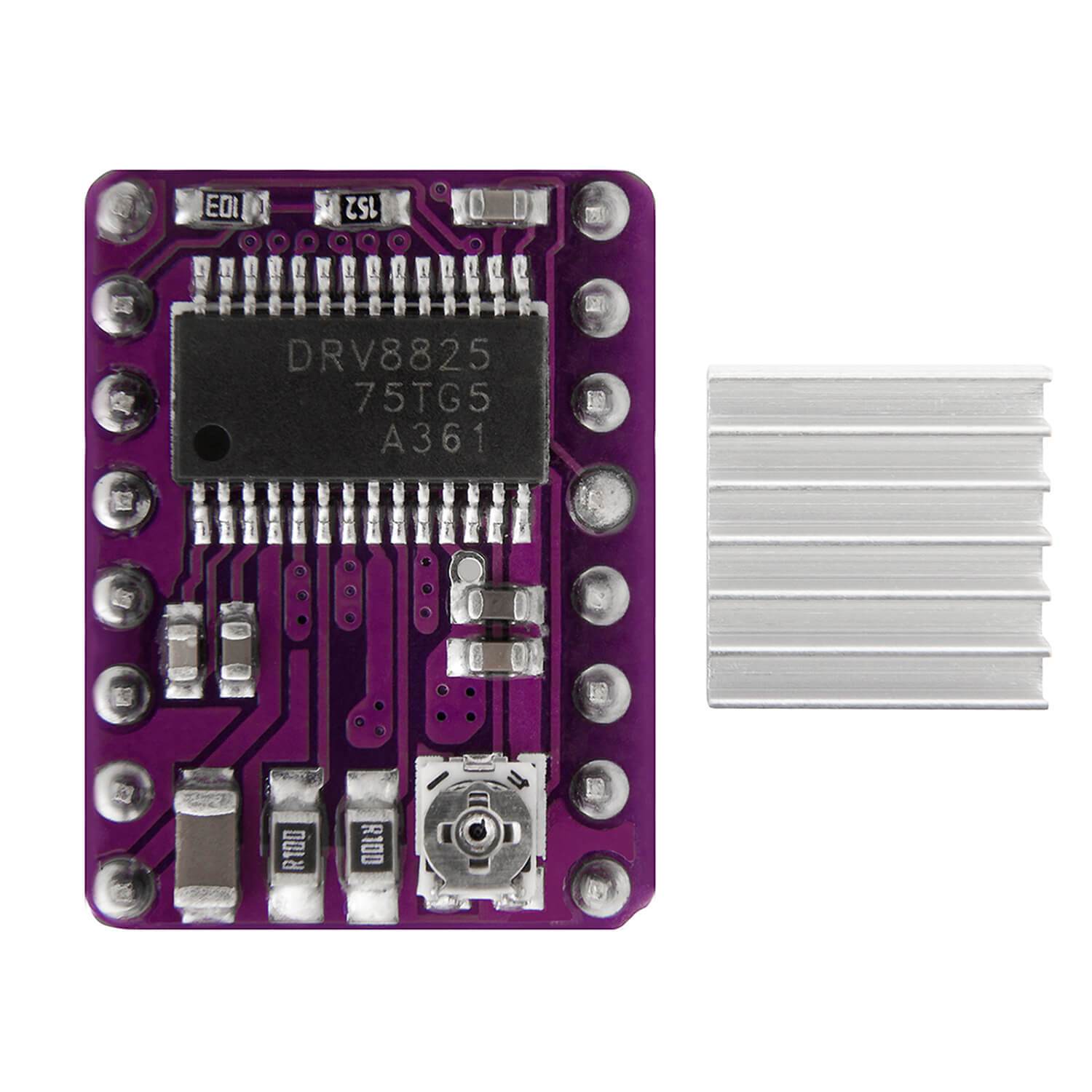 DRV8825 Schrittmotor-Treiber-Modul mit Kühlkörper, z.B. für RAMPS 1.4, CNC-Shield, 3D Drucker, Prusa Mendel - AZ-Delivery