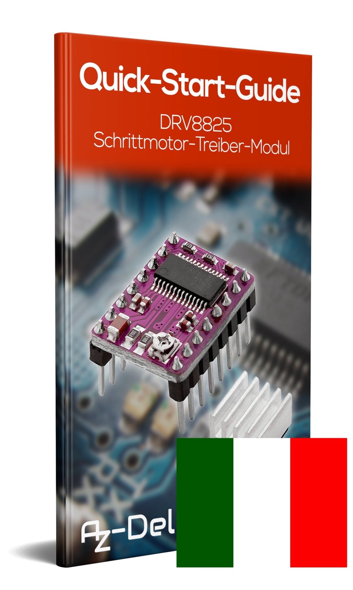 DRV8825 Schrittmotor-Treiber-Modul mit Kühlkörper, z.B. für RAMPS 1.4, CNC-Shield, 3D Drucker, Prusa Mendel - AZ-Delivery