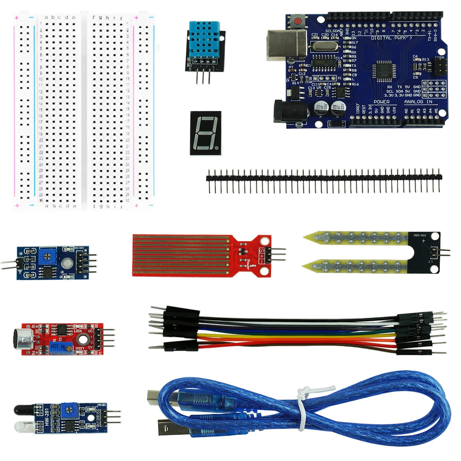 Elektronik Basic Starter Kit mit MCU, Breadboard, Sensor-Modulen und Wiederstand Set kompatibel mit Arduino - AZ-Delivery