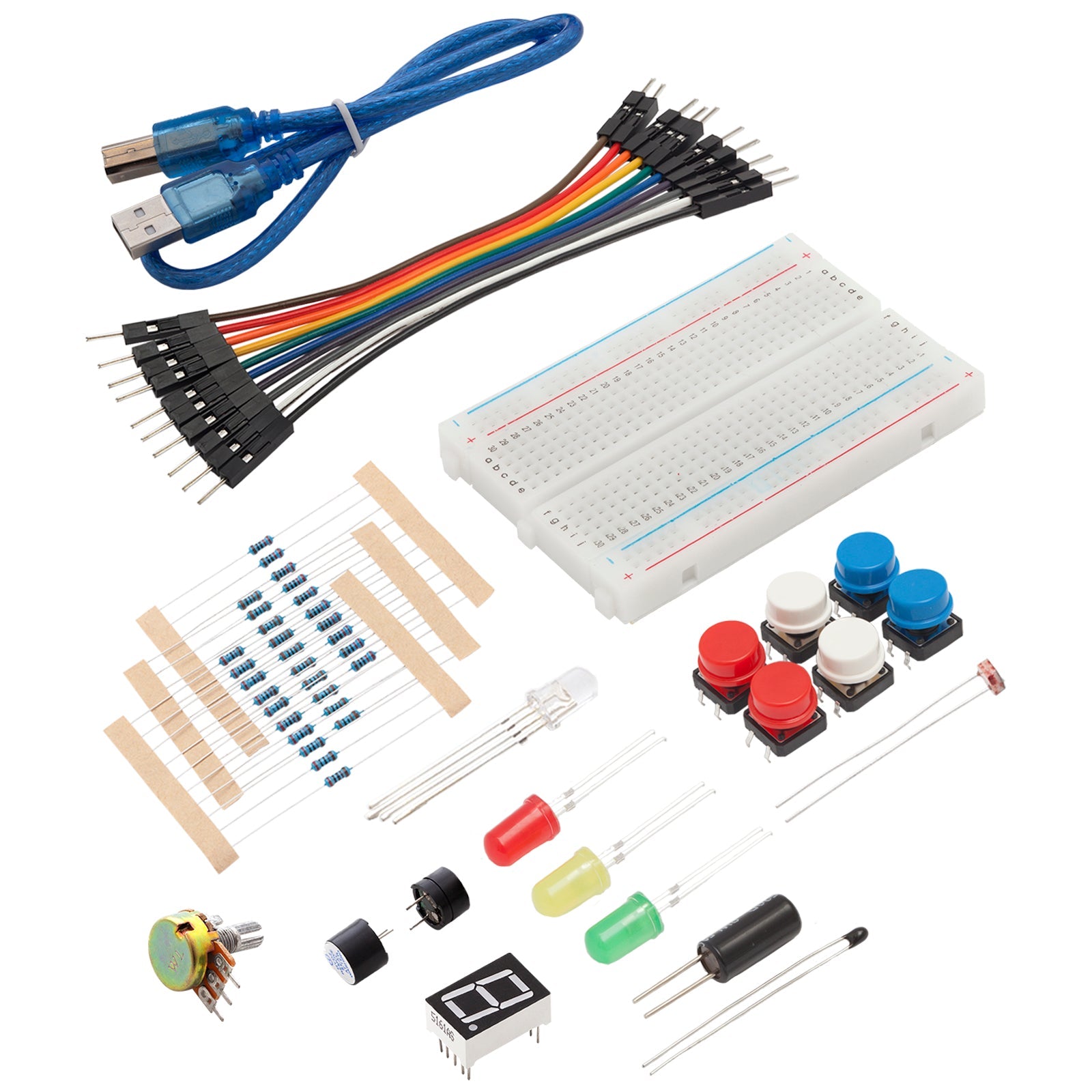 Elektronik Basic Starter Kit mit MCU, Breadboard, Sensor-Modulen und Wiederstand Set kompatibel mit Arduino - AZ-Delivery