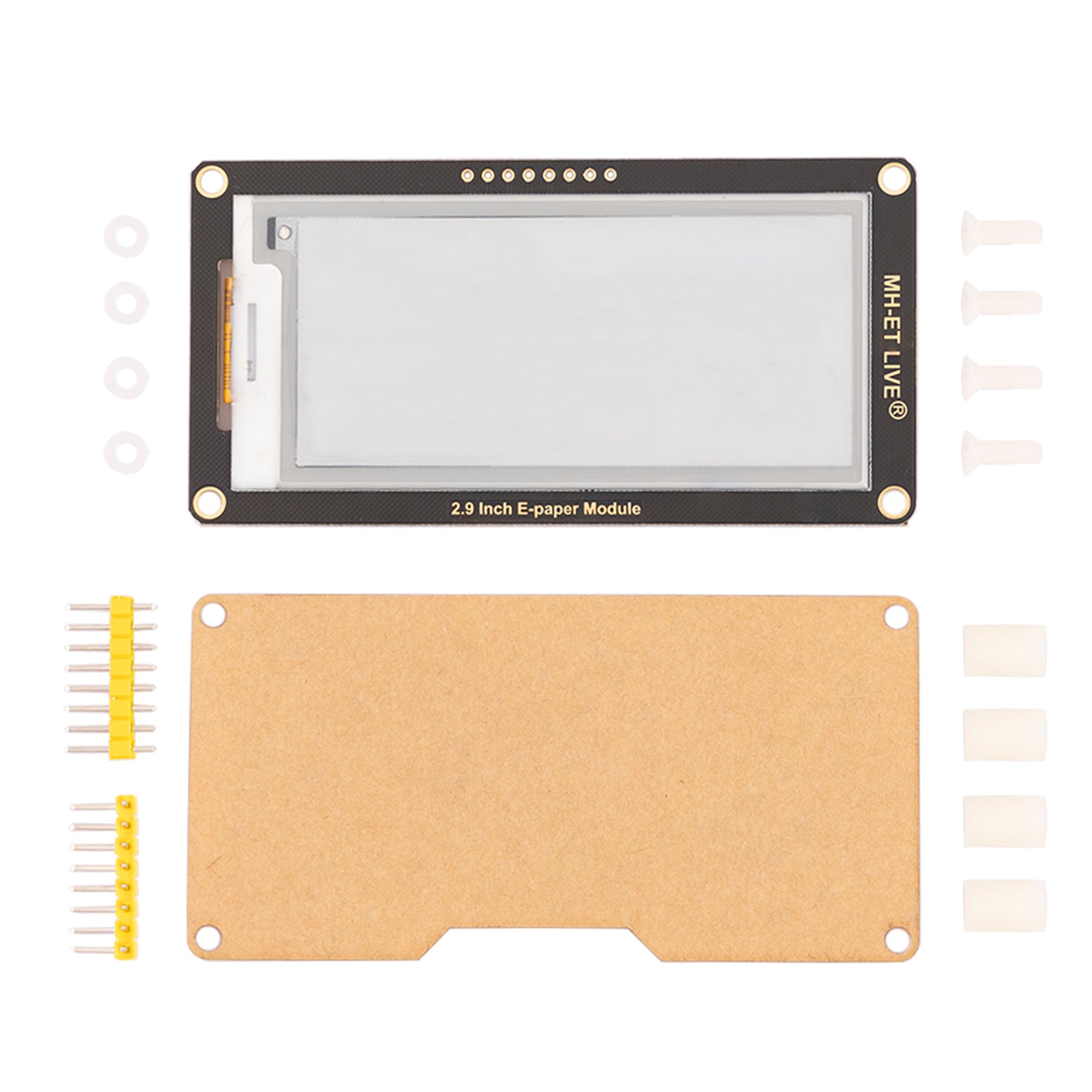 ePaper Display mit 2,9 Zoll e-Ink Display, Modul mit geringem Stromverbrauch, SPI Unterstützung und 3.3V/5V MCU Schnittstelle - AZ-Delivery