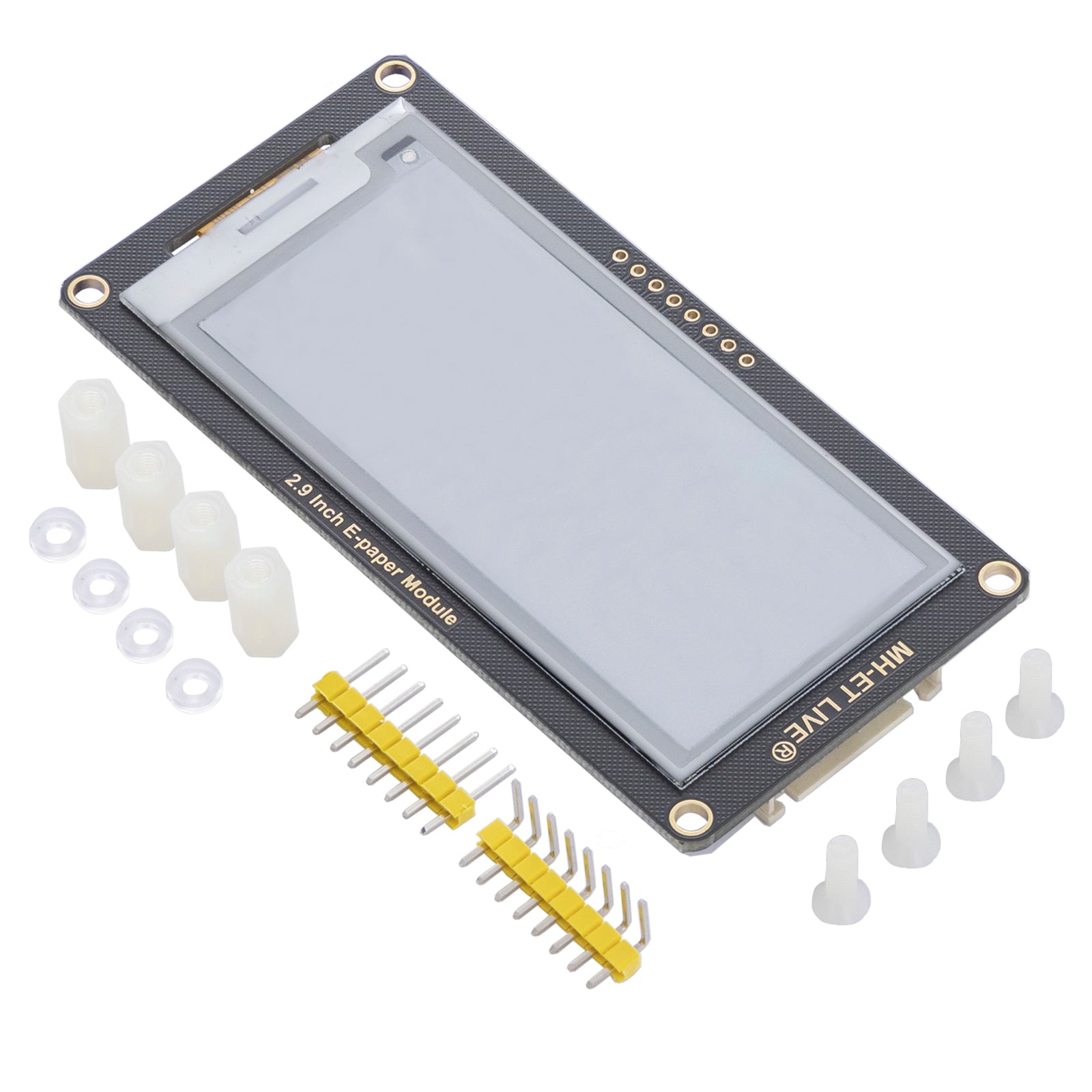 ePaper Display mit 2,9 Zoll e-Ink Display, Modul mit geringem Stromverbrauch, SPI Unterstützung und 3.3V/5V MCU Schnittstelle - AZ-Delivery