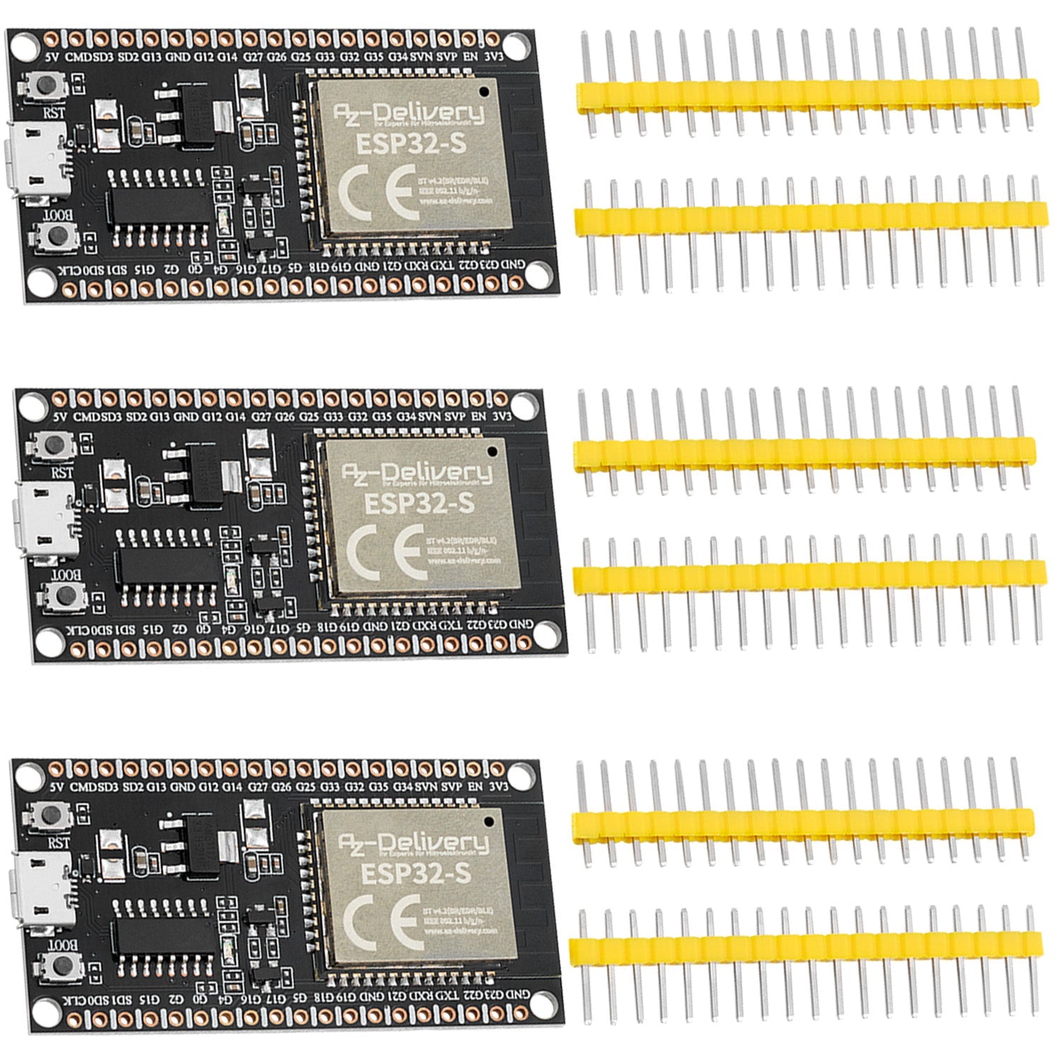 ESP32S Dev Kit C unverlötet NodeMCU Module WLAN WiFi Development Board mit CH340 und kompatibel mit Arduino - AZ-Delivery