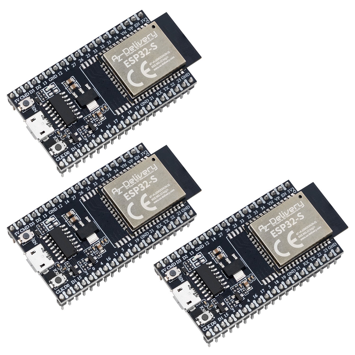 ESP32S Dev Kit C V4 NodeMCU WLAN Development Board kompatibel mit Arduino (Nachfolger Modul von ESP32S Dev Kit C V2) - AZ-Delivery