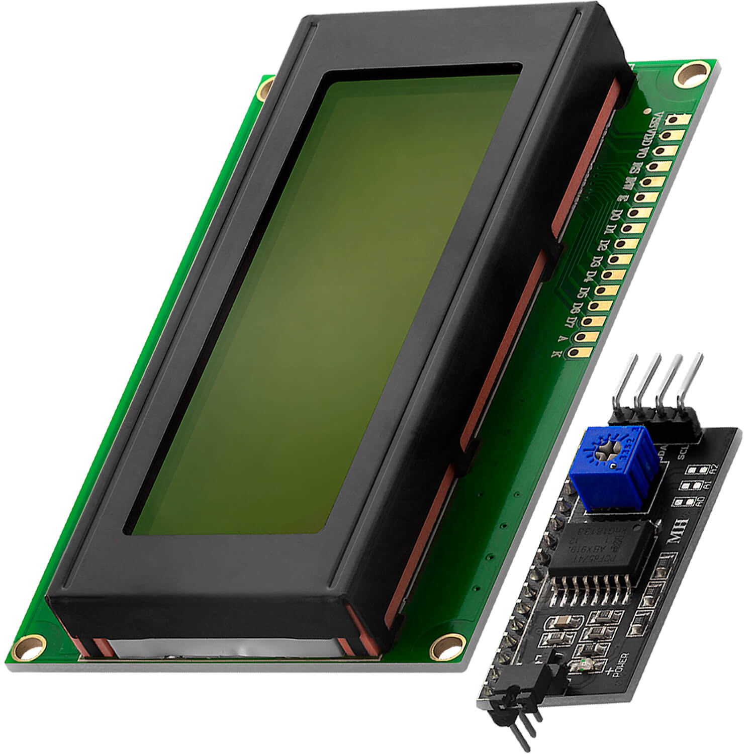 HD44780 2004 LCD Display Bundle 4x20 Zeichen mit I2C Schnittstelle Grün - AZ-Delivery