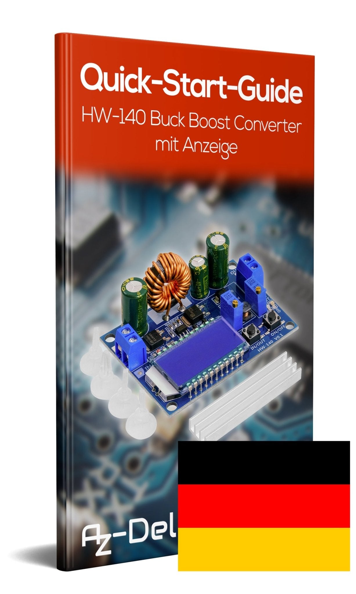 HW-140 DC-DC Buck Boost Converter Step Up/Down, LCD-Anzeige, 3A 5,5V-30V zu 0,5V-30V - AZ-Delivery